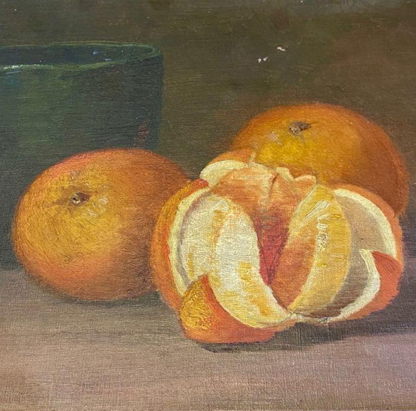 American Late 19th Century Still Life with Oranges For Sale