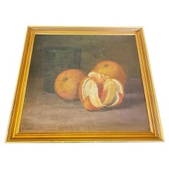 Antique Late 19th Century Still Life with Oranges