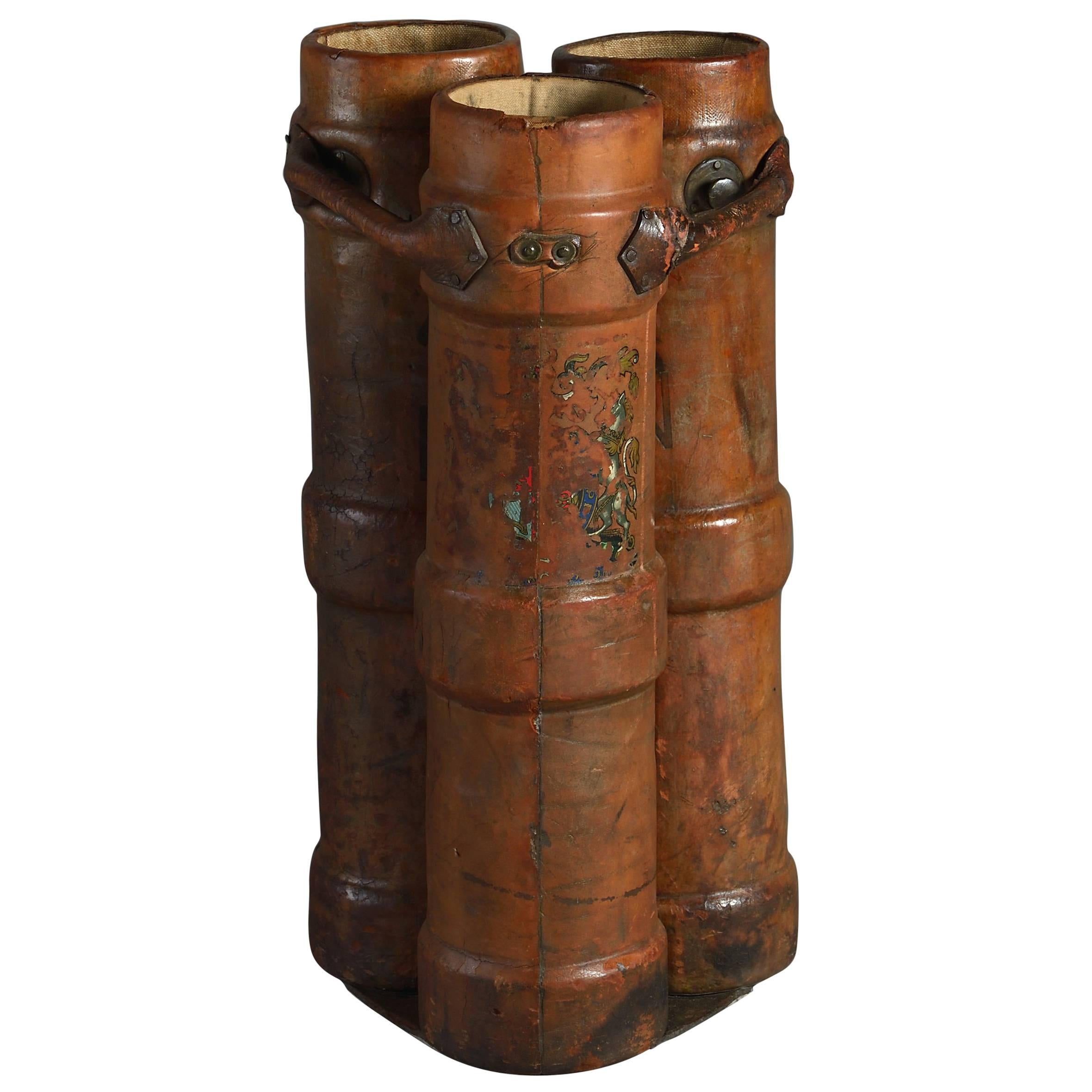 Late 19th Century Stitched Leather Army Shell Case
