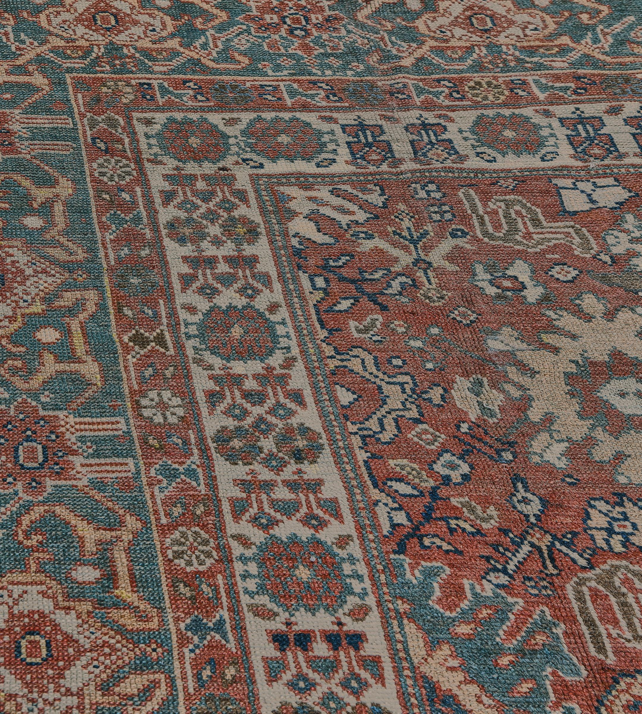 Tessuto a mano Tappeto Sultanabad Rugs della fine del XIX secolo proveniente dalla Persia occidentale in vendita