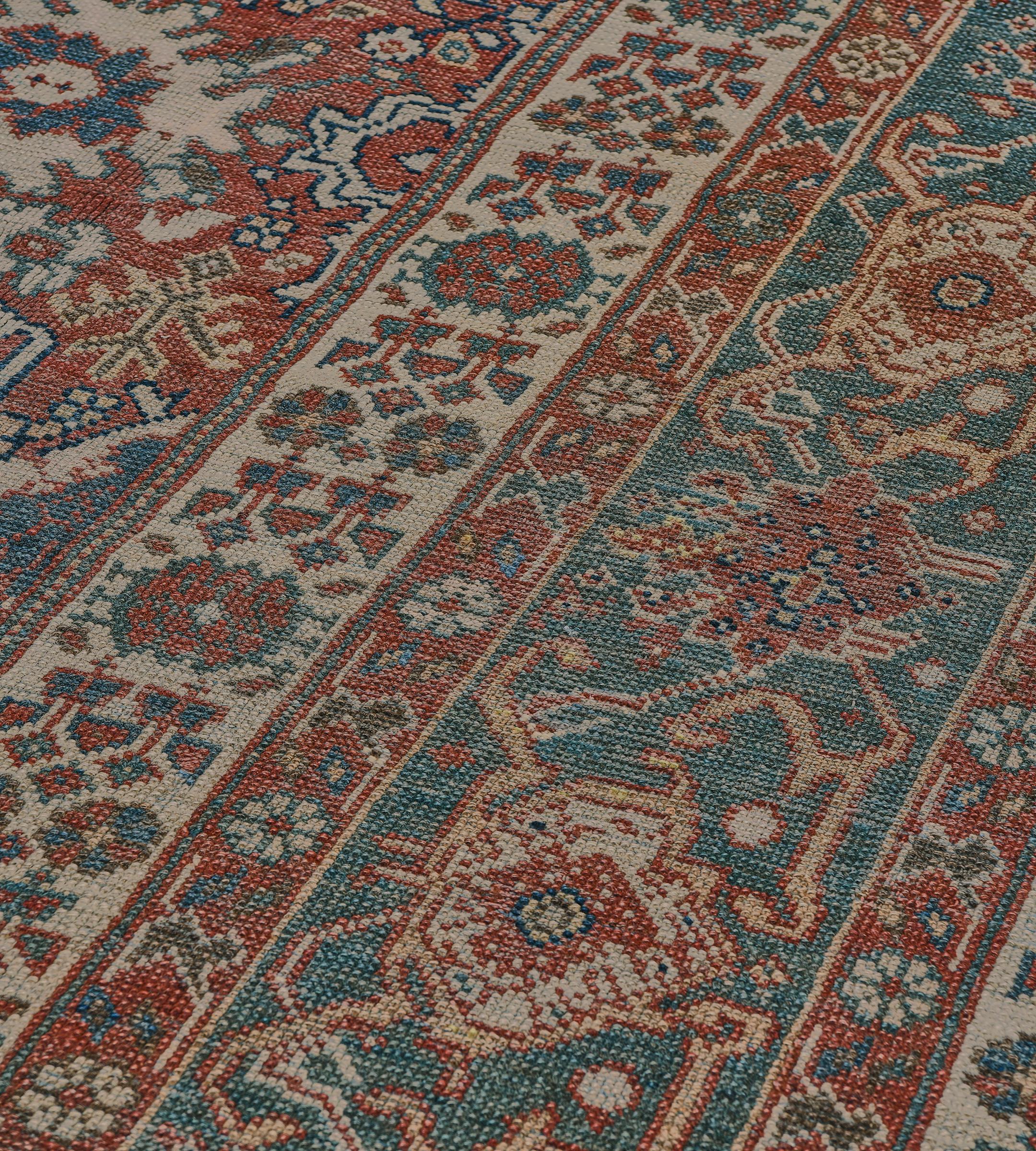 Lana Tappeto Sultanabad Rugs della fine del XIX secolo proveniente dalla Persia occidentale in vendita