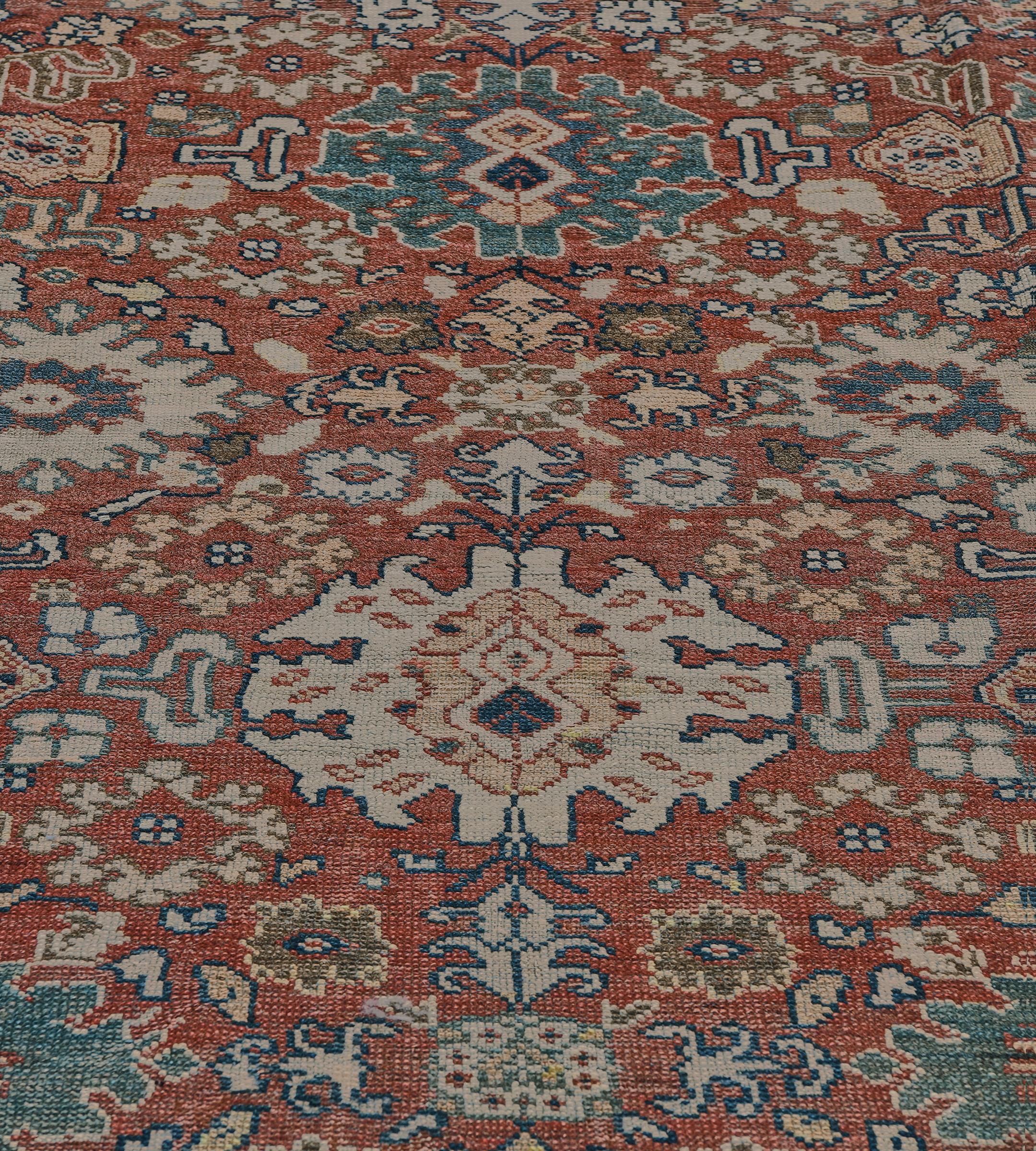 Tappeto Sultanabad Rugs della fine del XIX secolo proveniente dalla Persia occidentale in vendita 3