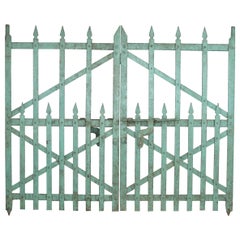 Antique Late 19th Century Superbly Handcrafted Painted Steel Gate from Plantation Home