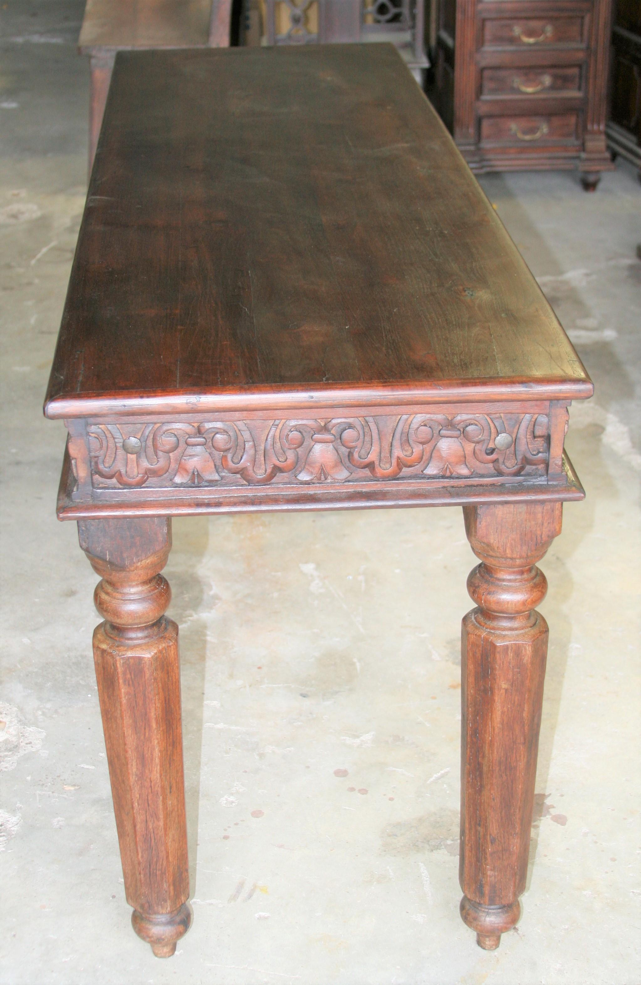 Late 19th Century Superbly Hand Crafted Solid Teak Wood Colonial Classic 5