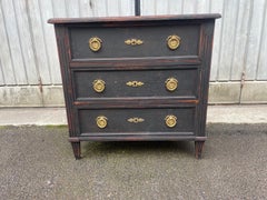 Late 19th Century Swedish 3 Drawer Gustavian Chest