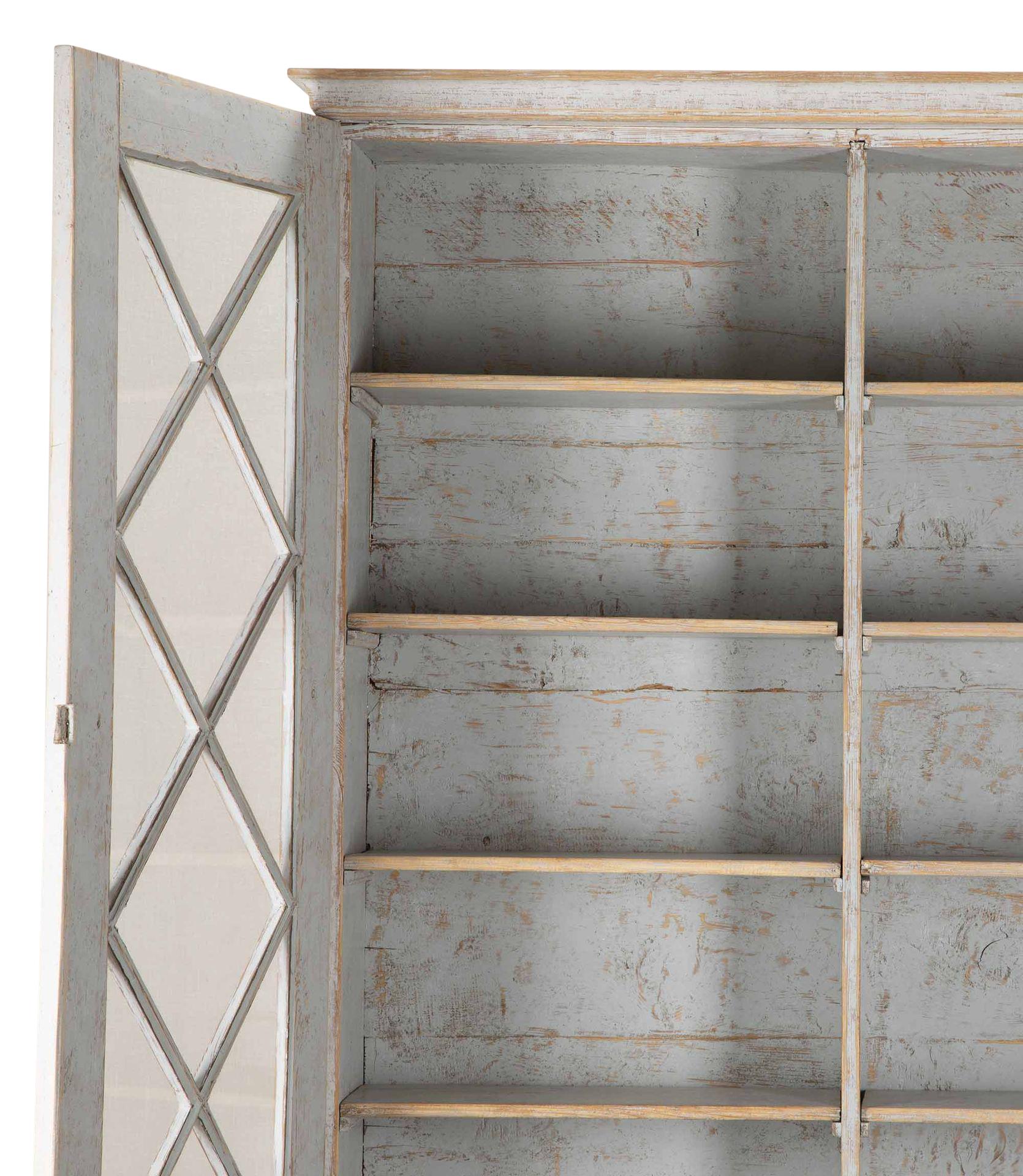 Wood Late 19th Century Swedish Astral Glazed Bookcase For Sale
