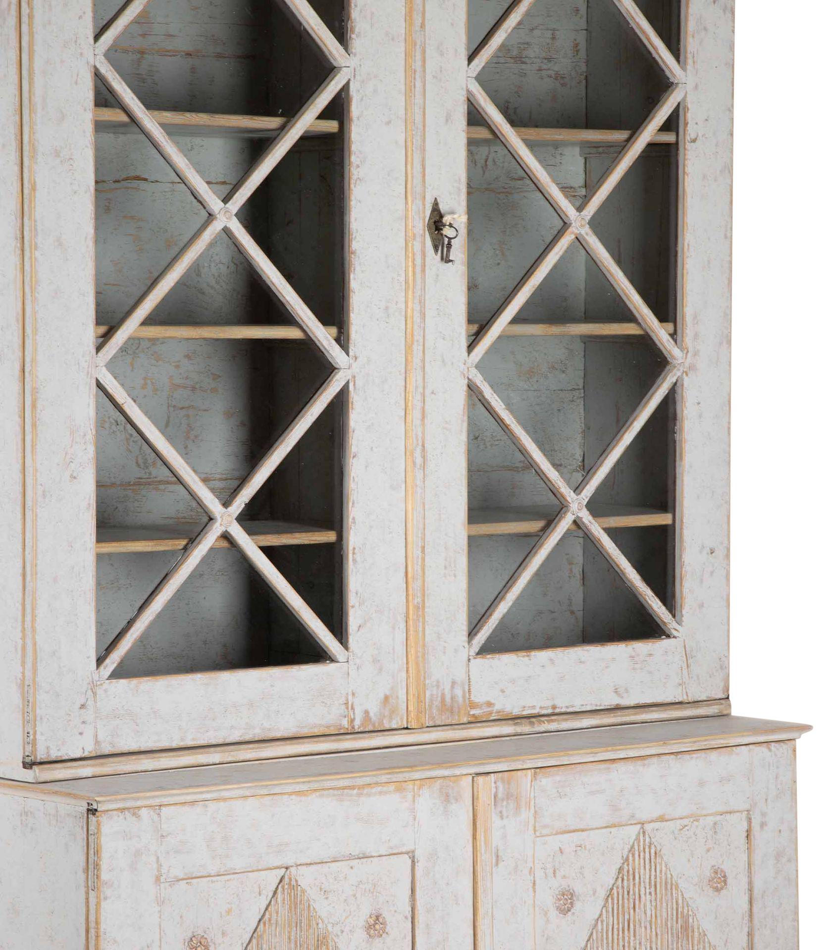 Late 19th Century Swedish Astral Glazed Bookcase For Sale 3