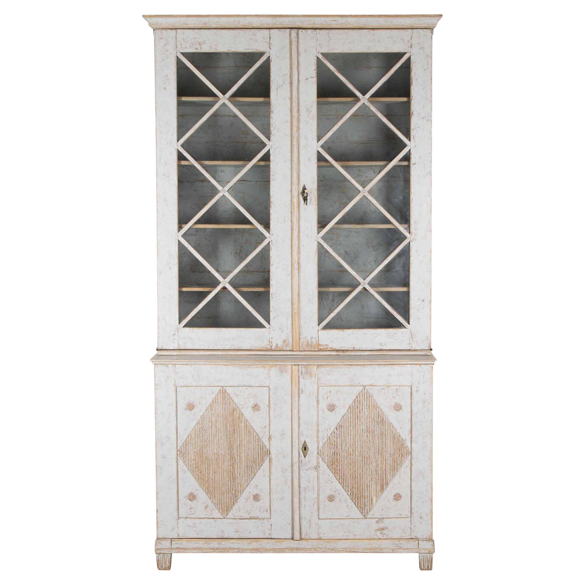 Late 19th Century Swedish Astral Glazed Bookcase