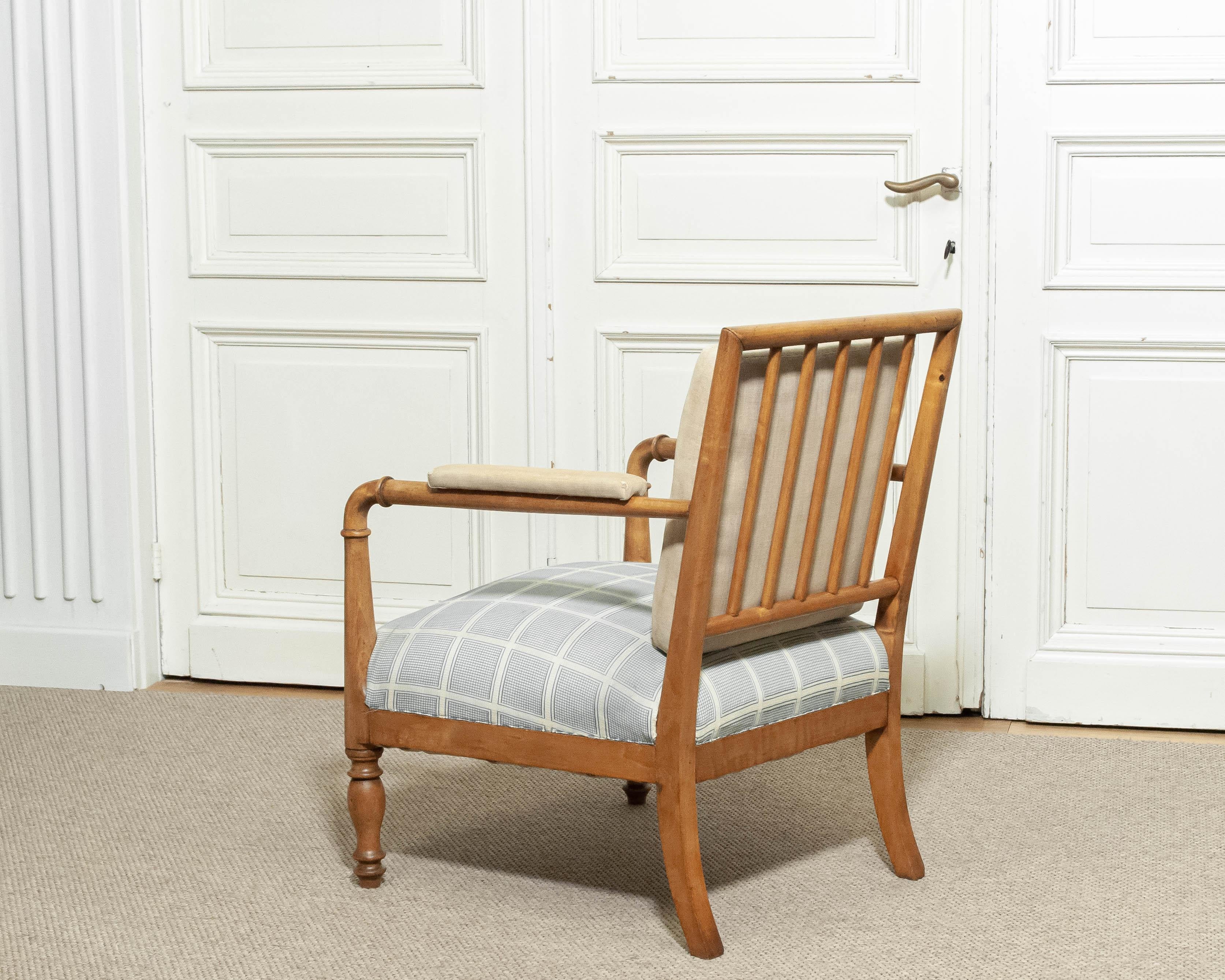 Fauteuil Biedermeier suédois de la fin du XIXe siècle Bon état - En vente à Silvolde, Gelderland
