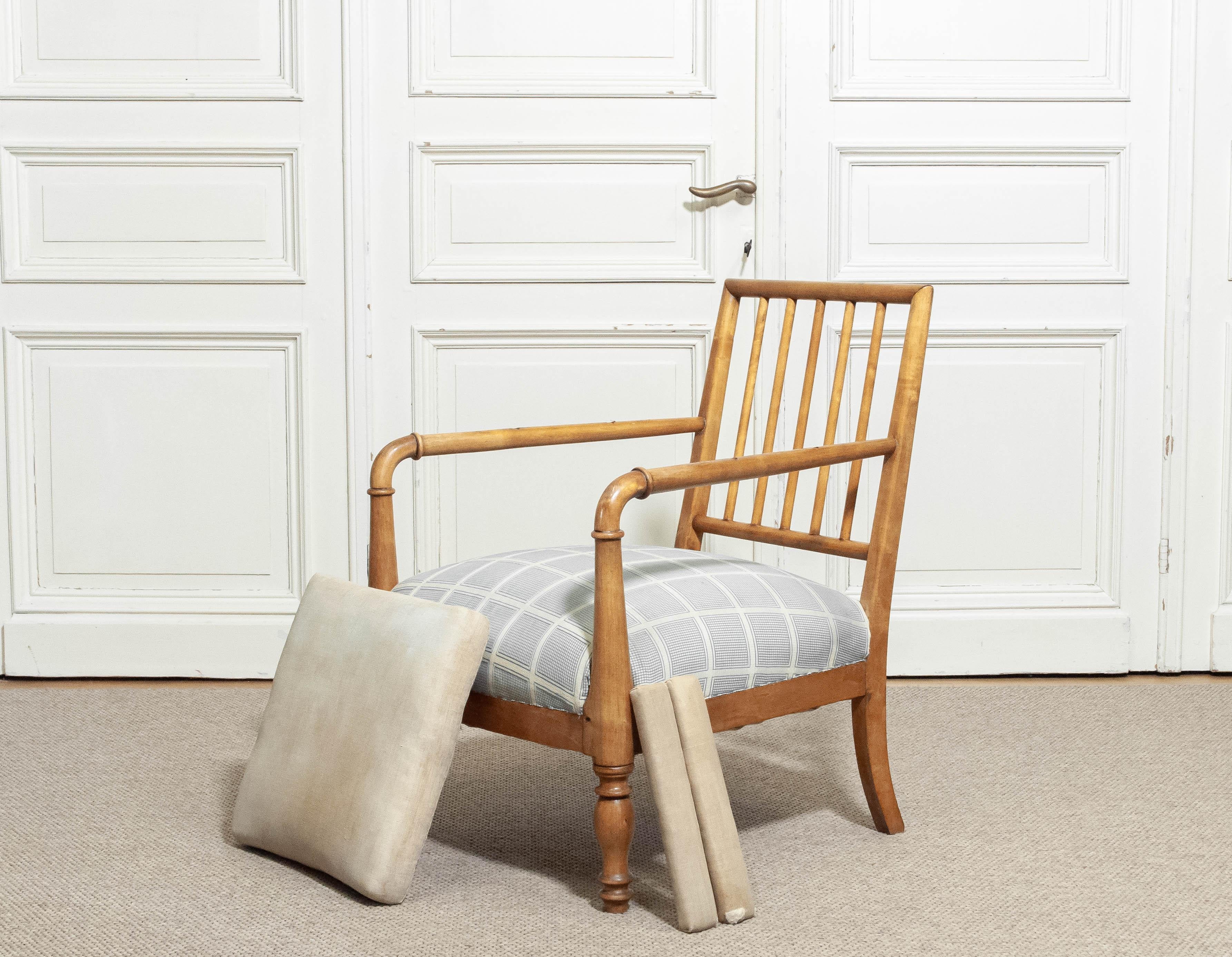 Fauteuil Biedermeier suédois de la fin du XIXe siècle en vente 1