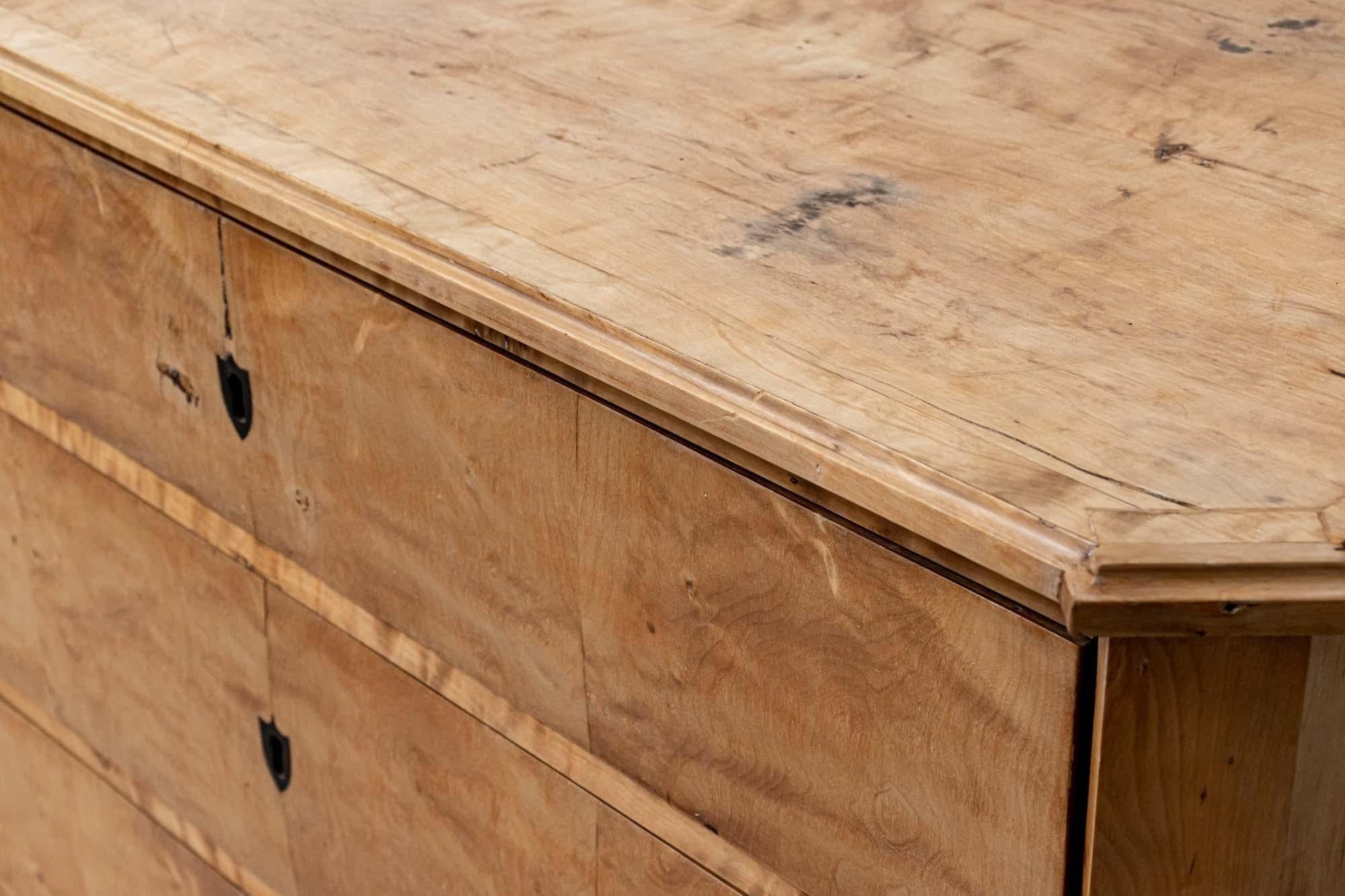 Late 19th Century Swedish Birch Three-Drawer Commode or Chest of Drawers 3