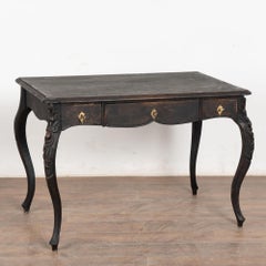 Late 19th Century Swedish Black Painted Pine Desk