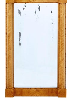 Late 19th Century Swedish Empire Revival Birch Pier Mirror