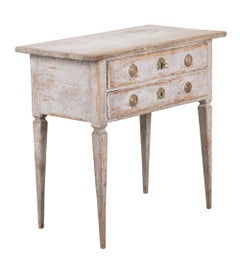 Late 19th Century Swedish Gustavian Table with Two Drawers