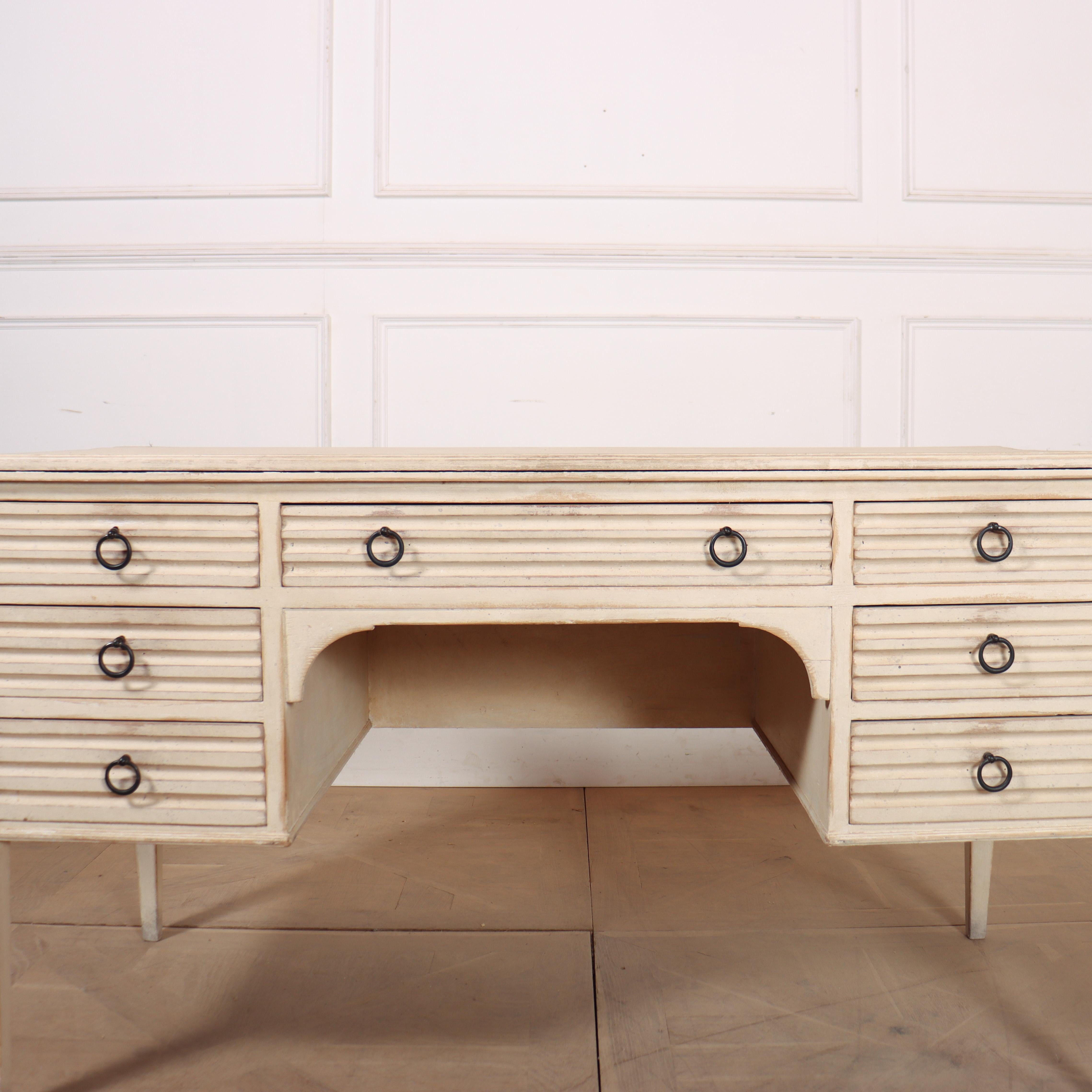 Pine Late 19th Century Swedish Painted Desk