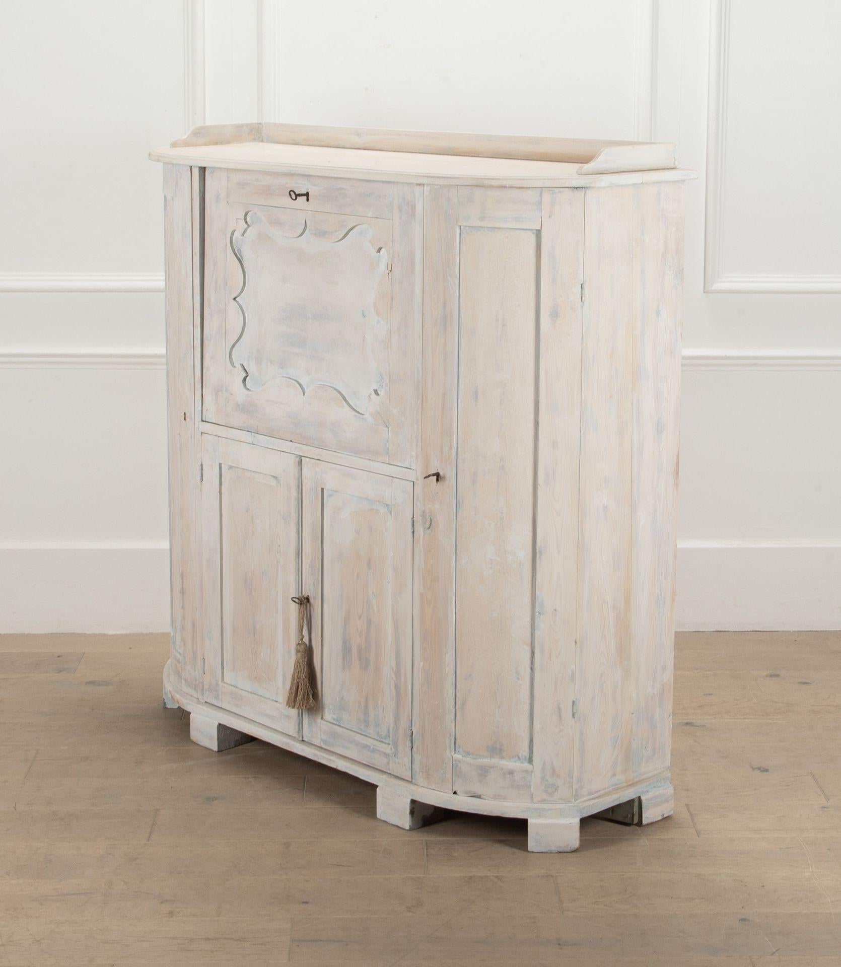 Late 19th Century Swedish secretaire with fall-front desk top.
This style of desk was very popular in the 18th and 19th century in Sweden.
It offers an ingenious array of storage possibilities in a very compact and attractive piece of furniture.