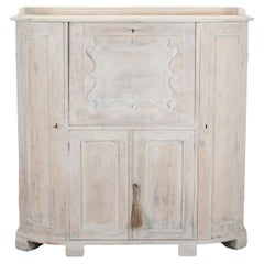 Late 19th Century Swedish Pine Secretaire with Fall-Front Desk Top
