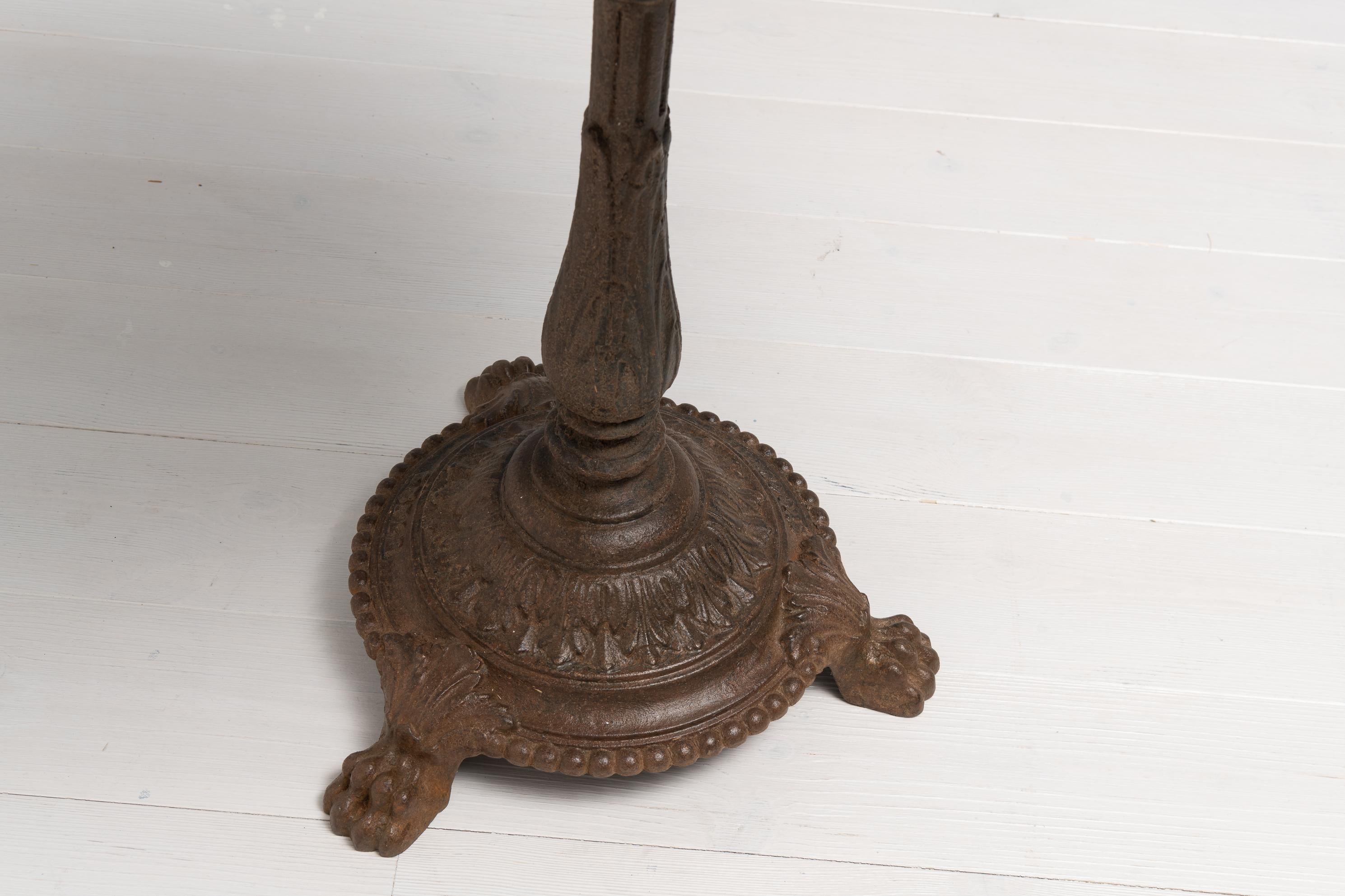 Late 19th Century Swedish Round Solid Cast Iron Table For Sale 1