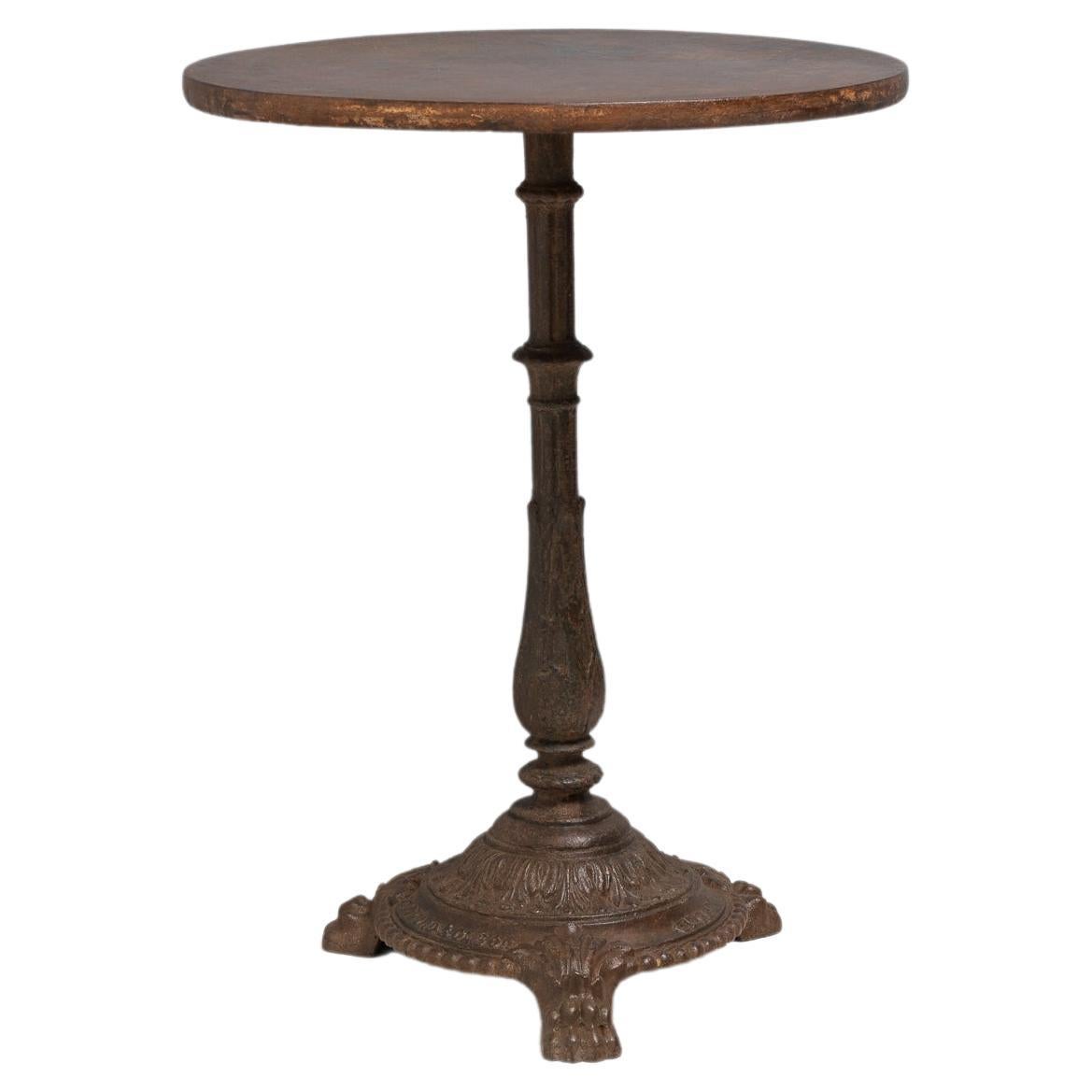 Late 19th Century Swedish Round Solid Cast Iron Table