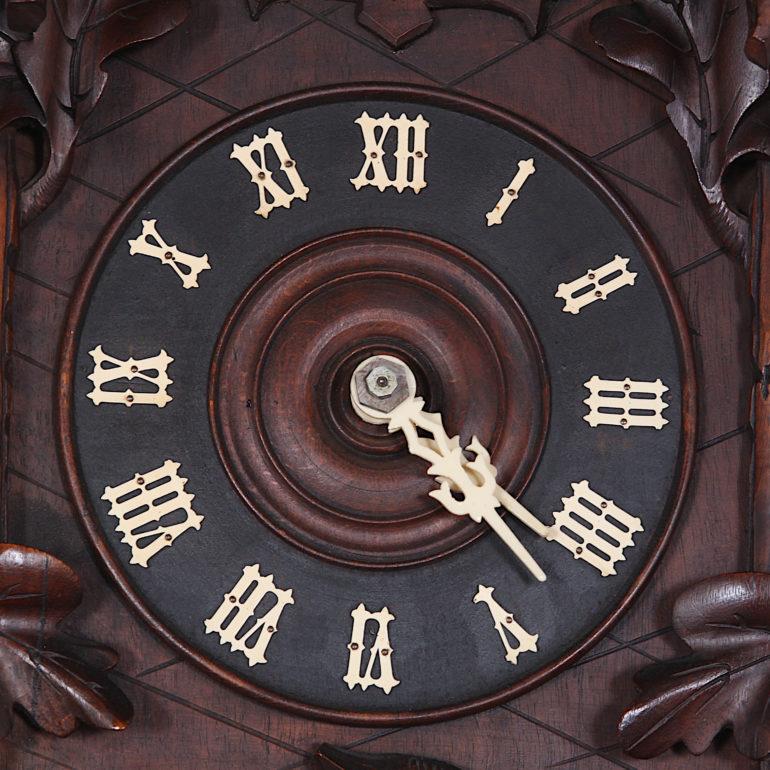Black Forest Late 19th Century Swiss Carved Cuckoo Clock
