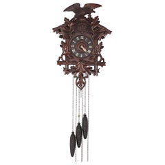 Late 19th Century Swiss Carved Cuckoo Clock