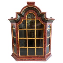 Used Late 19th Century Swiss Provincial Painted Cabinet