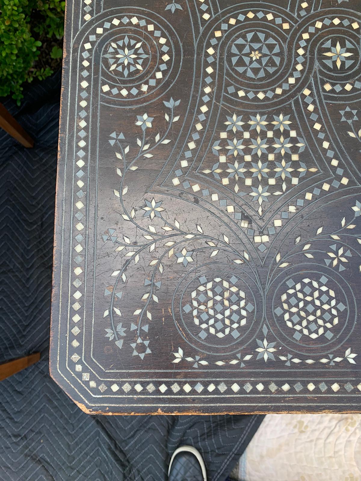 Late 19th Century Syrian Side Table or Tea Table with Mother of Pearl Inlay 10