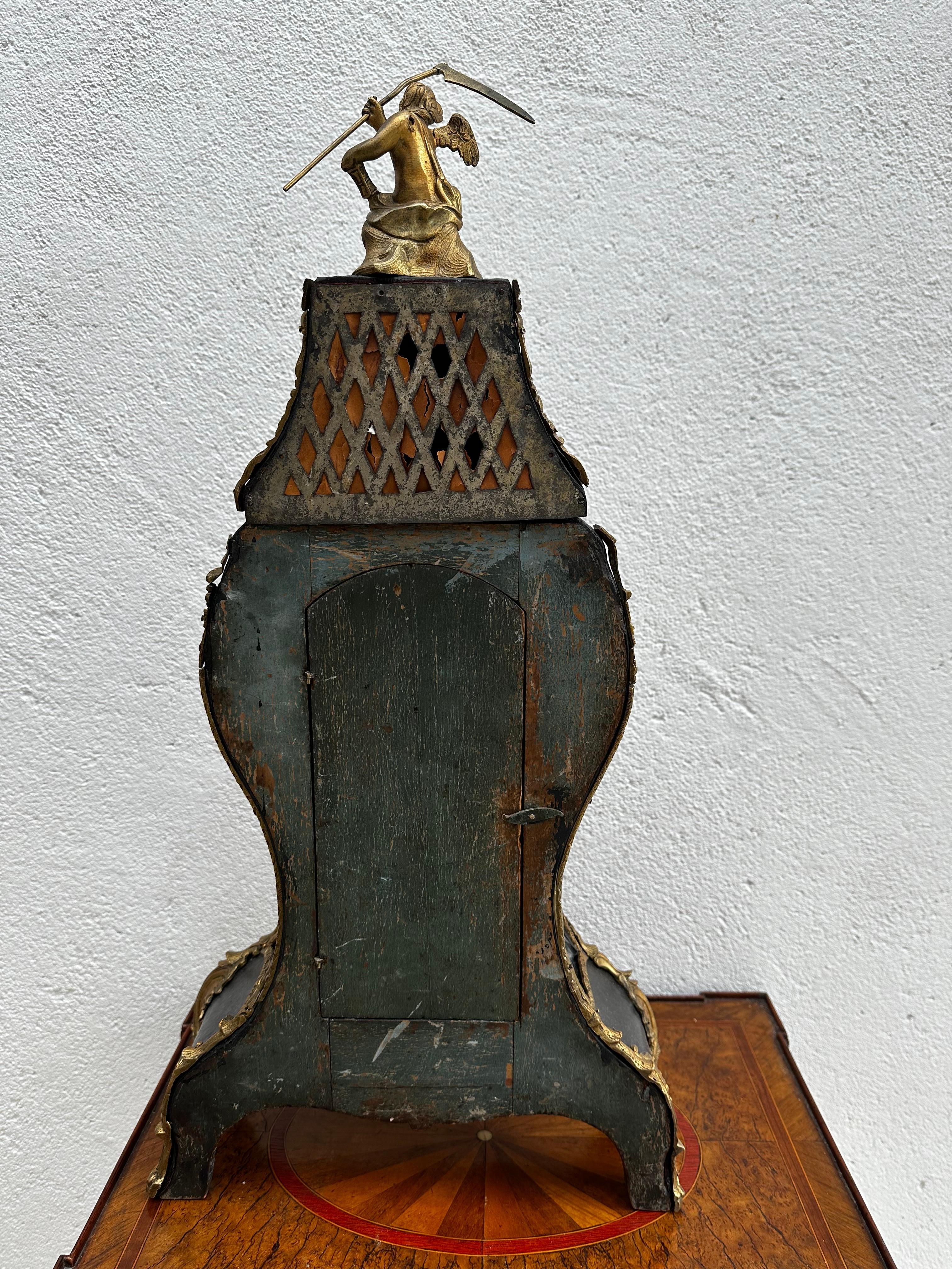 Late 19th Century table clock, made in Stockholm by Auguste Bourdillon For Sale 3