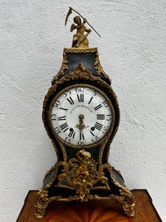 Late 19th Century table clock, made in Stockholm by Auguste Bourdillon
