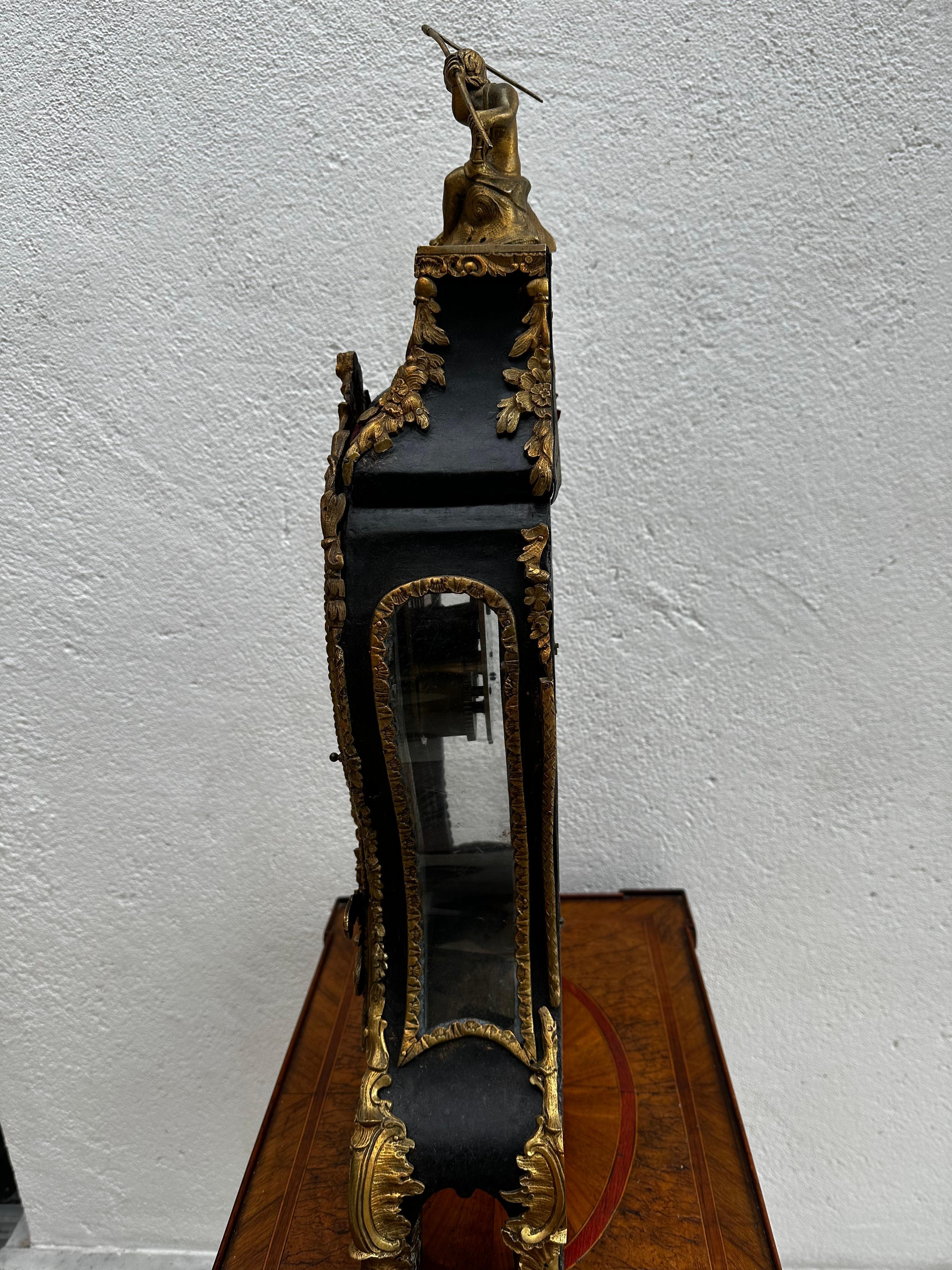 Late 18th Century Late 19th Century table clock, made in Stockholm by Auguste Bourdillon For Sale