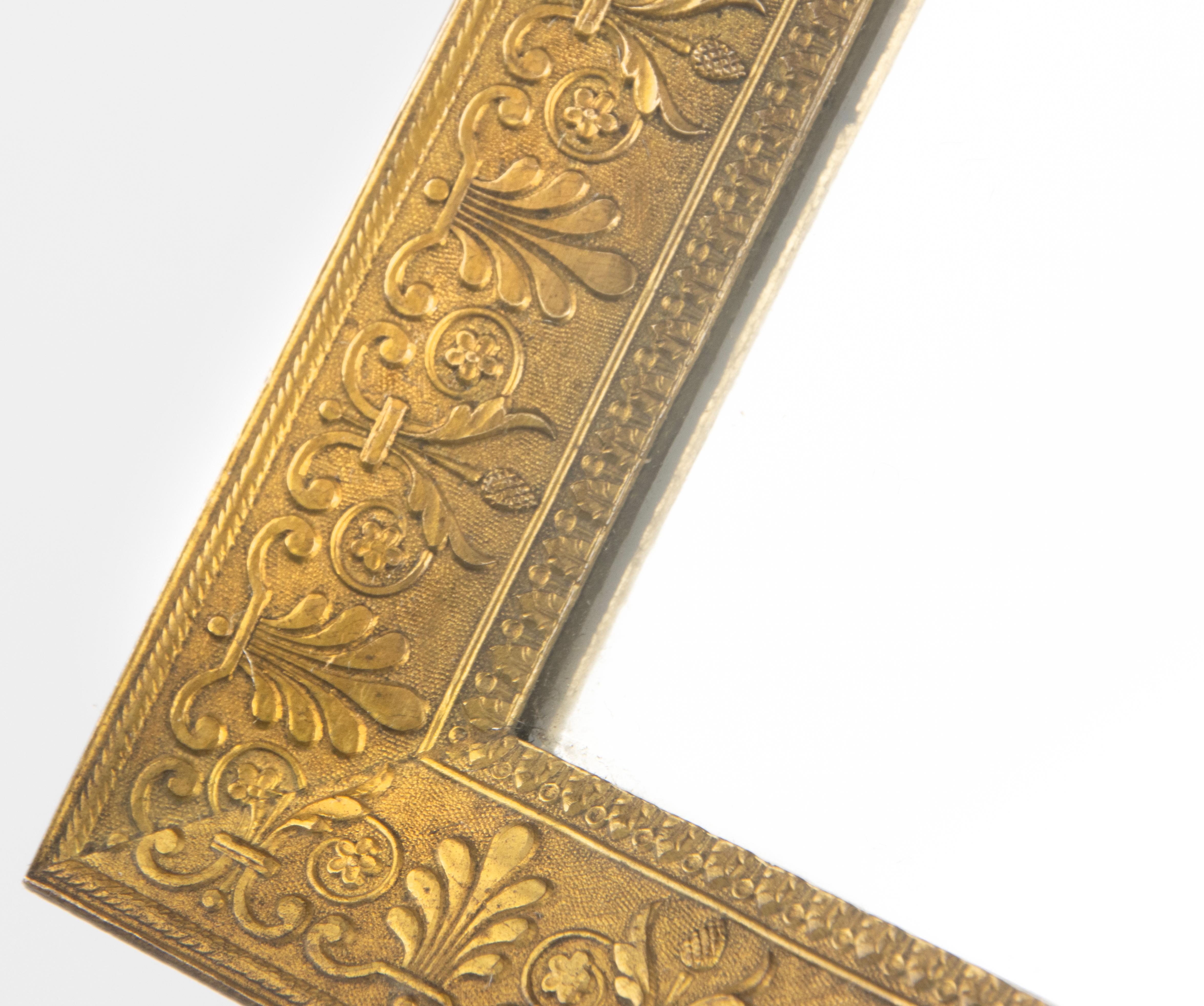 Late 19th Century Table Mirror / Picture Frame - Empire Style - Gilt Bronze For Sale 5