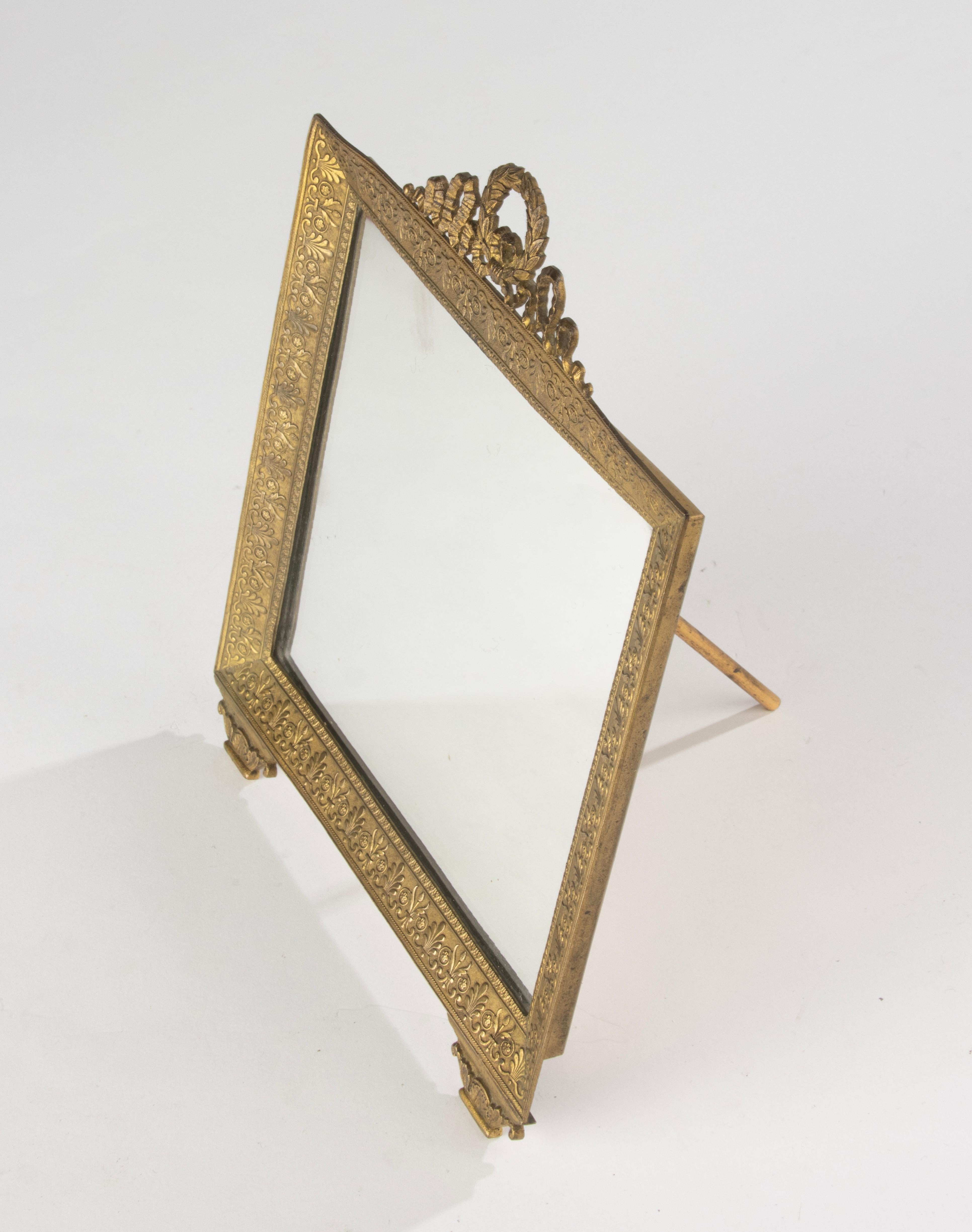 Late 19th Century Table Mirror / Picture Frame - Empire Style - Gilt Bronze For Sale 7