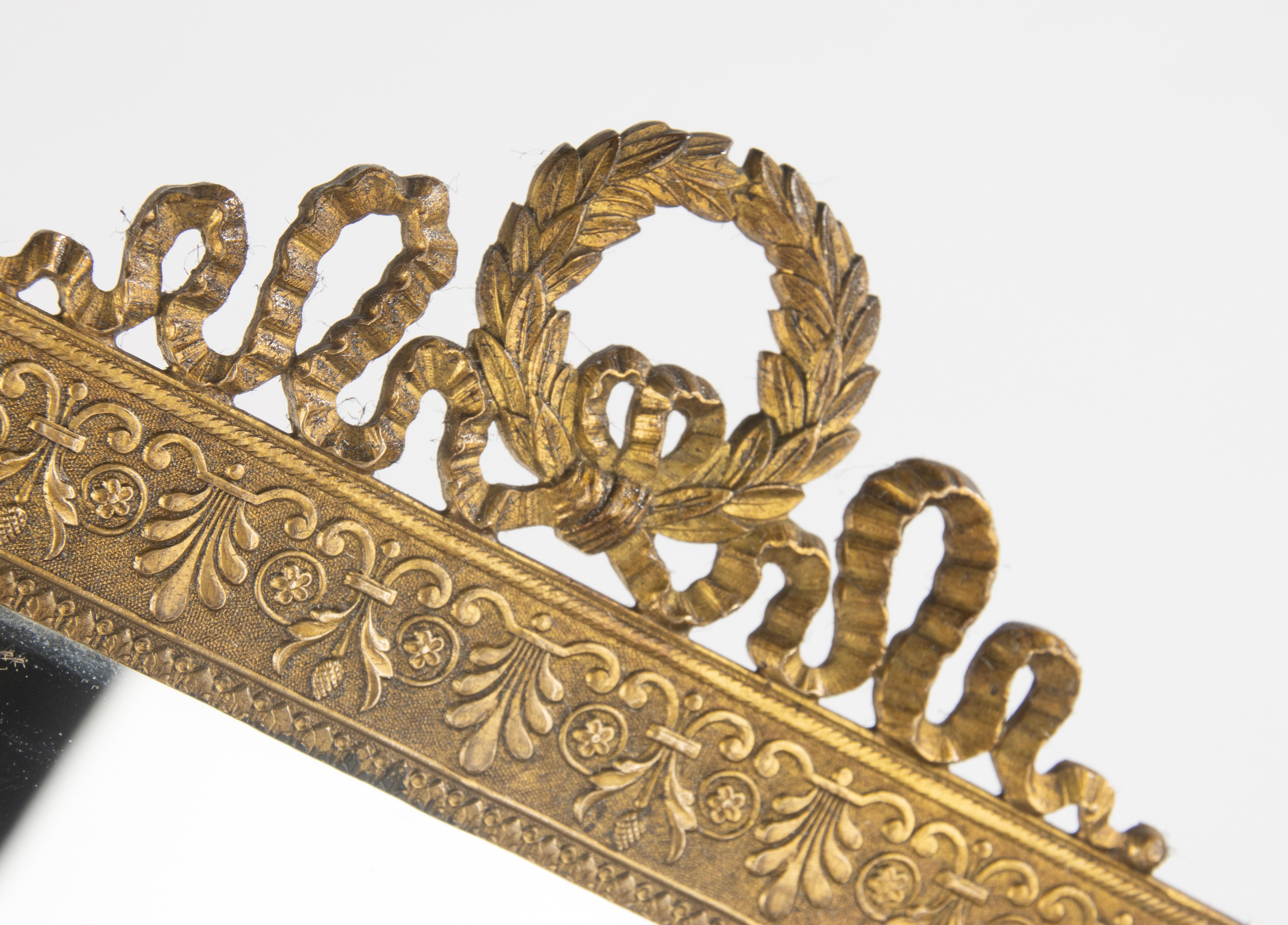 Late 19th Century Table Mirror / Picture Frame - Empire Style - Gilt Bronze For Sale 10