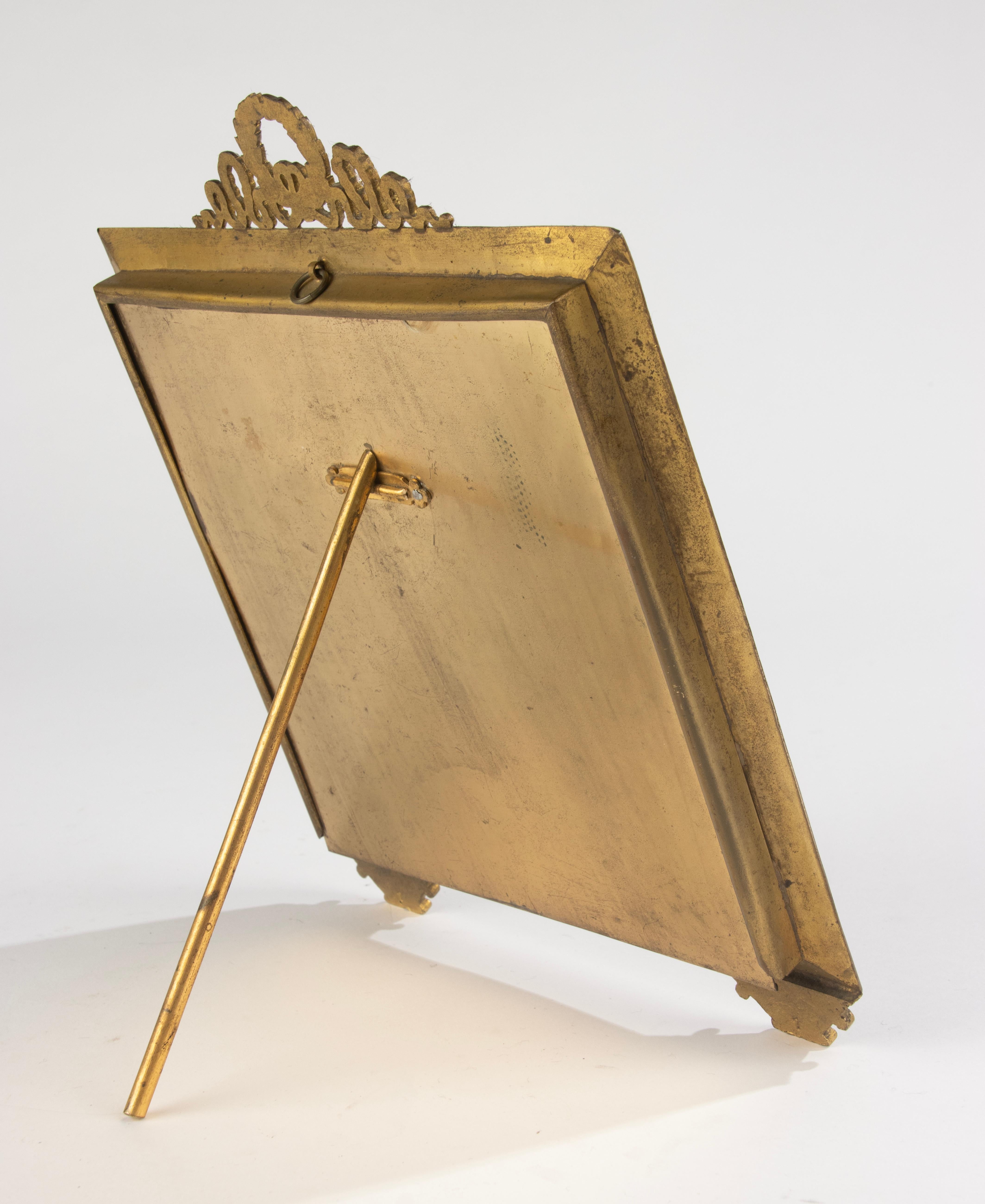 Late 19th Century Table Mirror / Picture Frame - Empire Style - Gilt Bronze For Sale 4