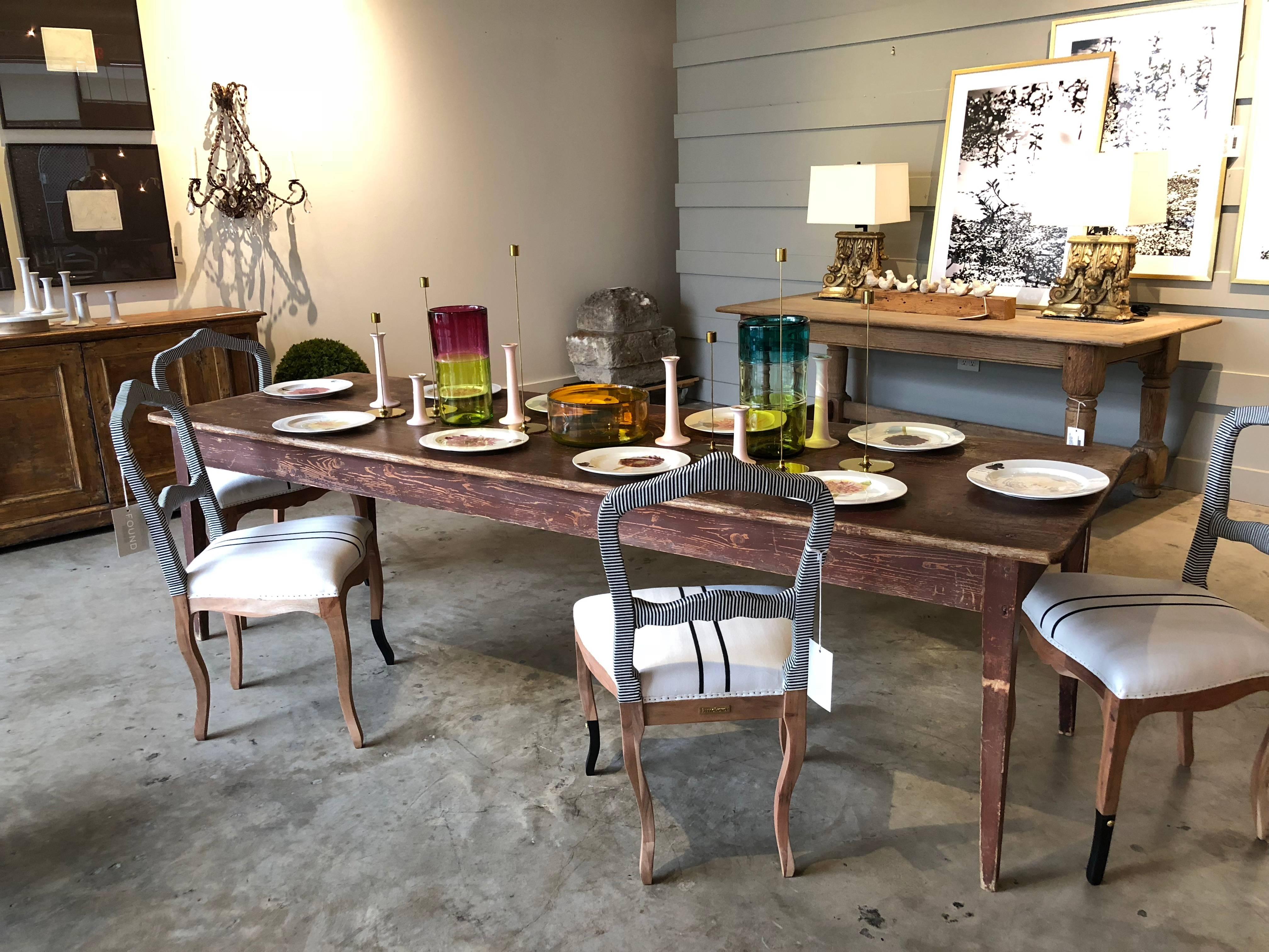 Pine Late 19th Century Table Originally Used in French Pub For Sale