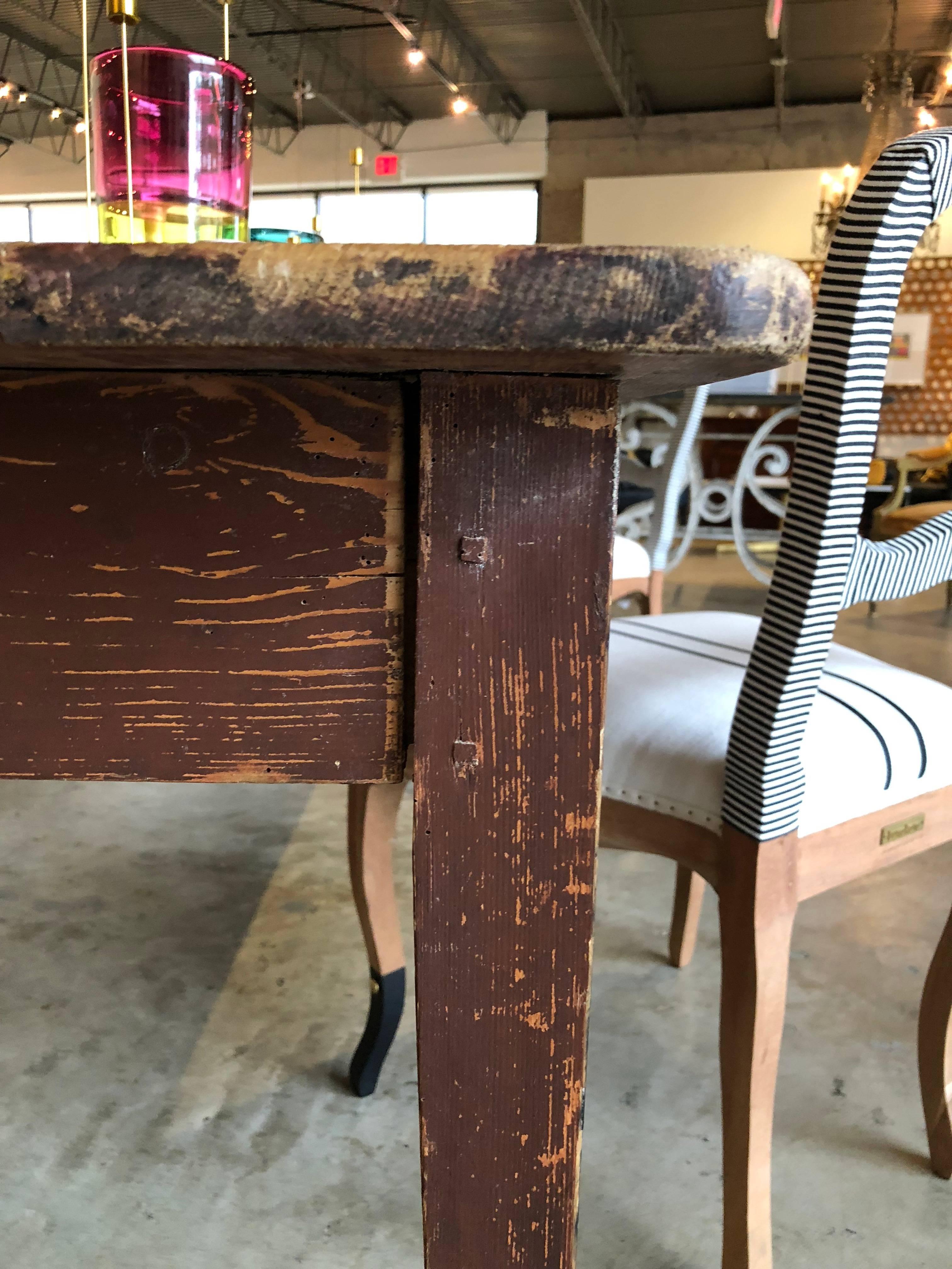 Late 19th Century Table Originally Used in French Pub For Sale 1