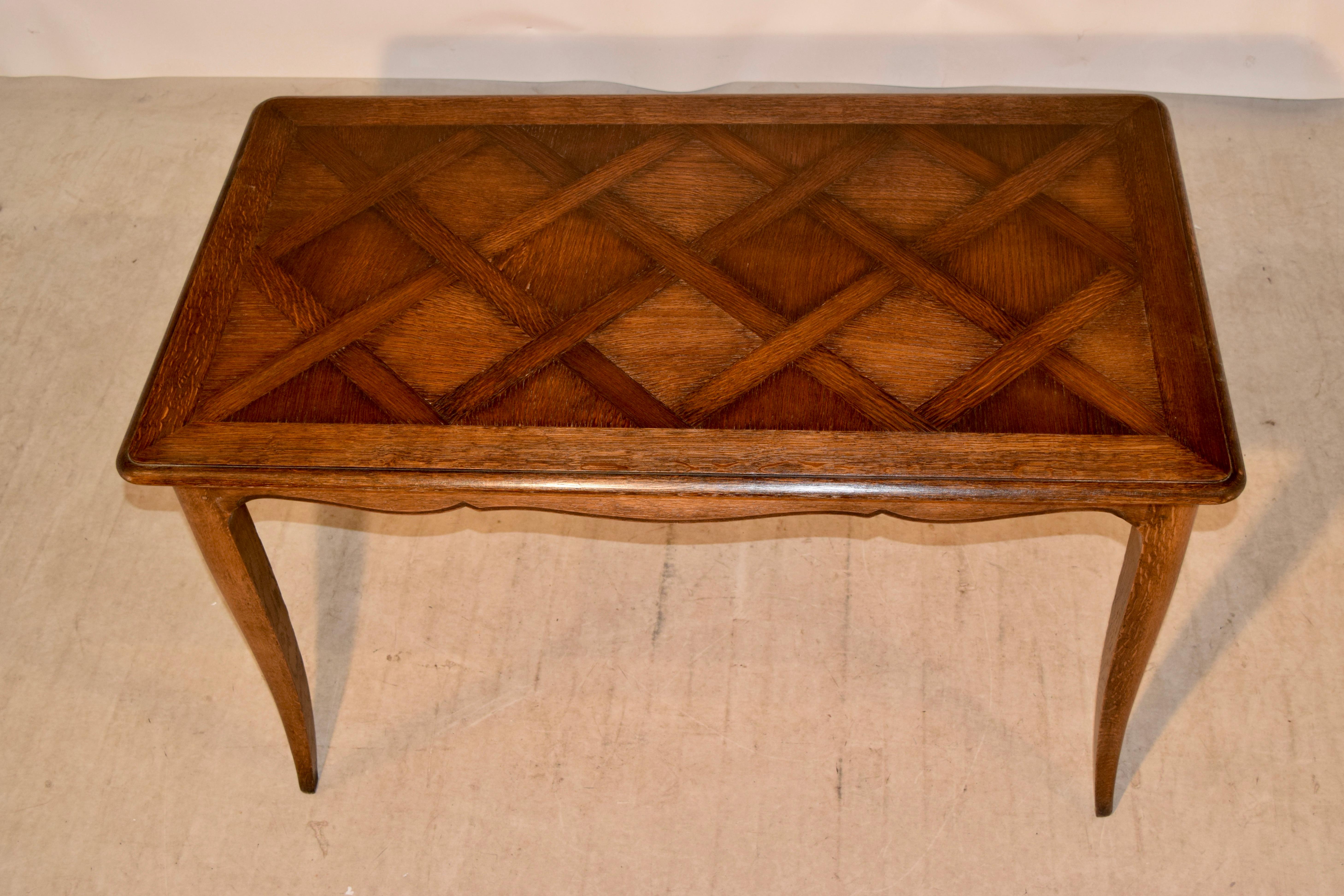 Late 19th Century Table with Parquetry Top im Zustand „Gut“ in High Point, NC