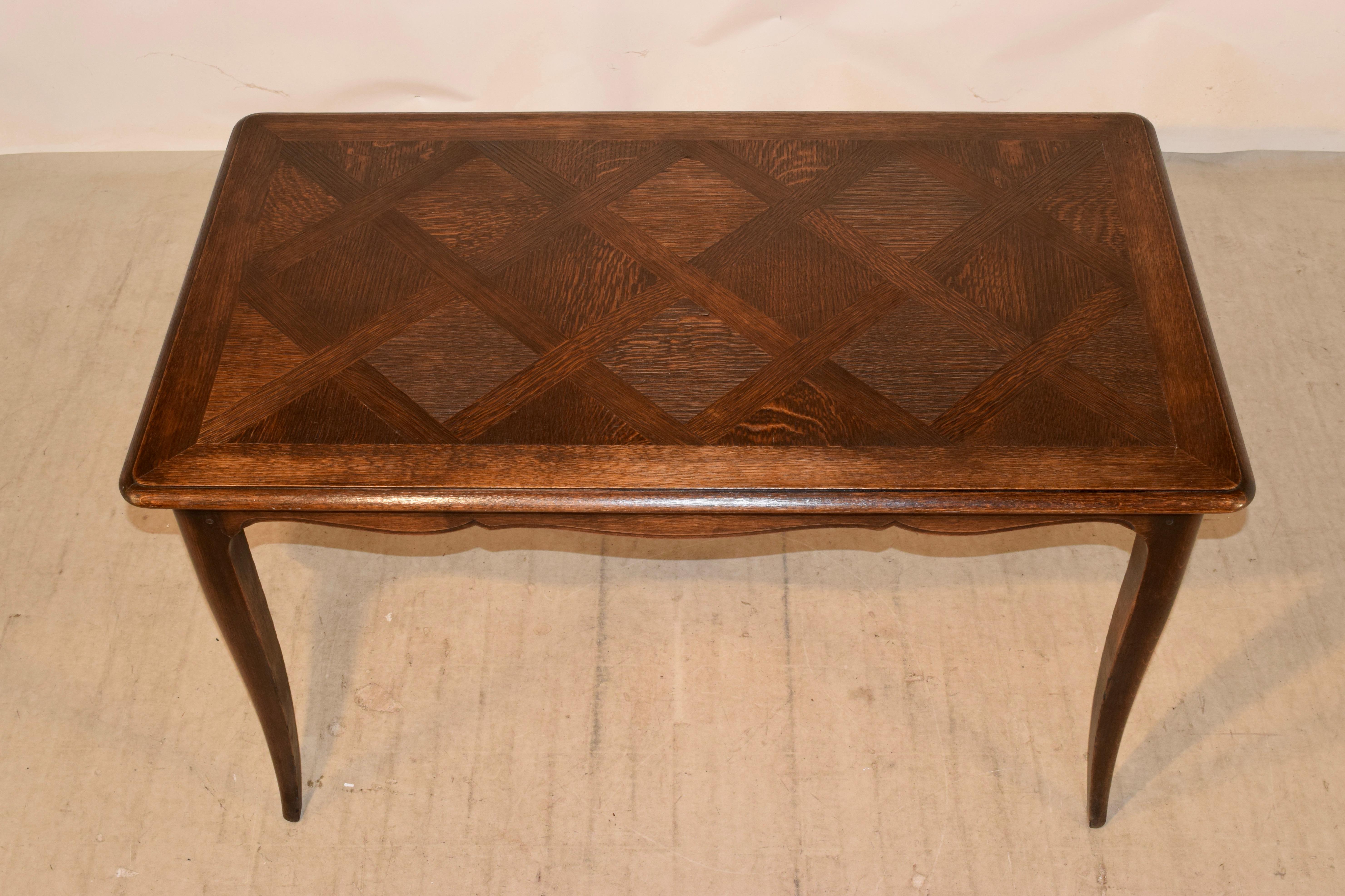 Late 19th Century Table with Parquetry Top For Sale 1