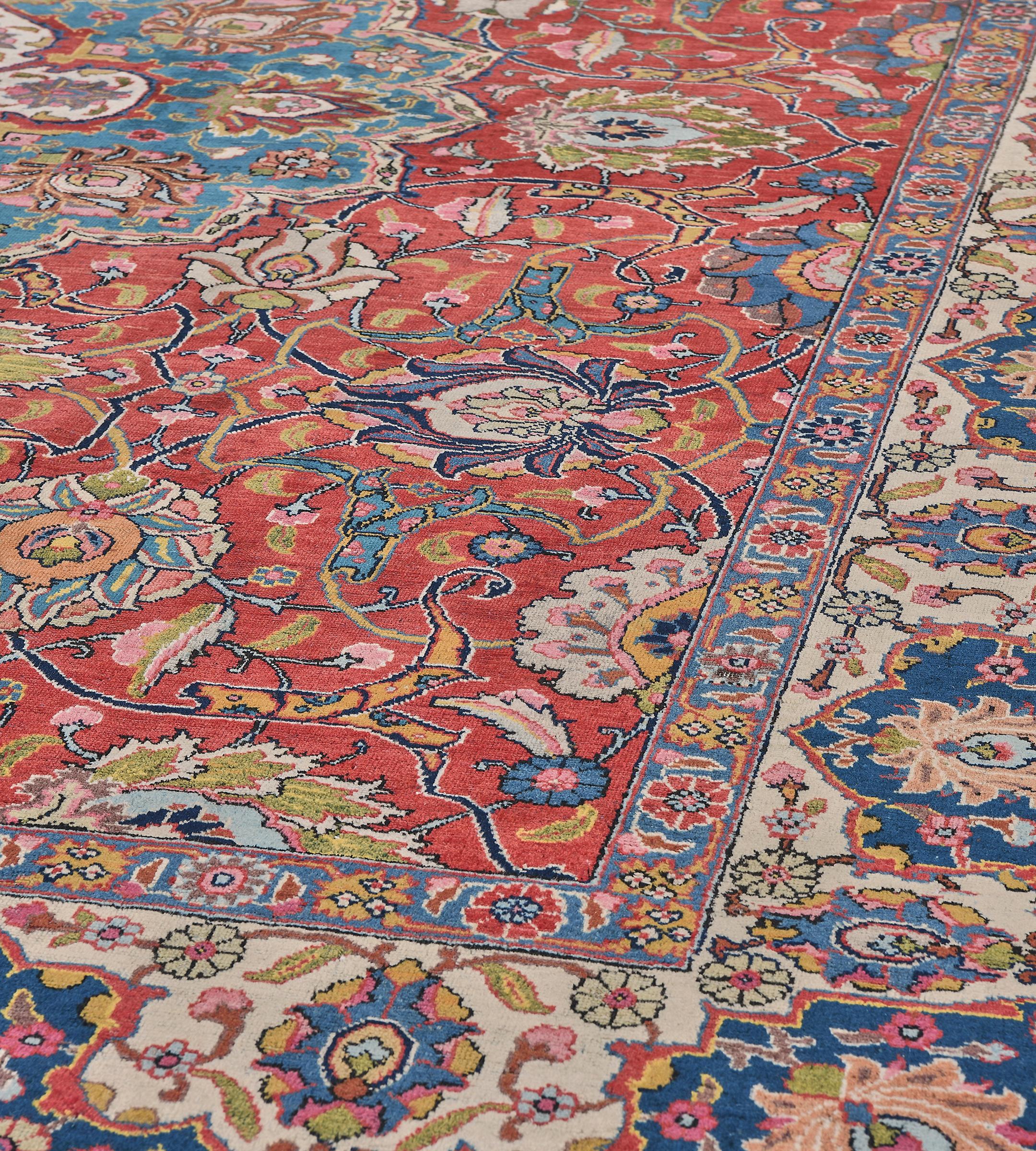 Tapis de Tabriz de la fin du 19e siècle du nord-ouest de la Perse en vente 1