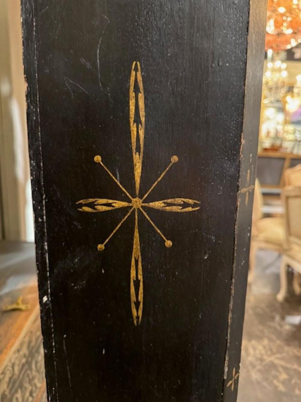 Late 19th Century Tall Case Grandfather Clock with Chinoiserie Design For Sale 2