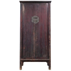 Late 19th Century Tall Tapered Cabinet from Zhejiang, China