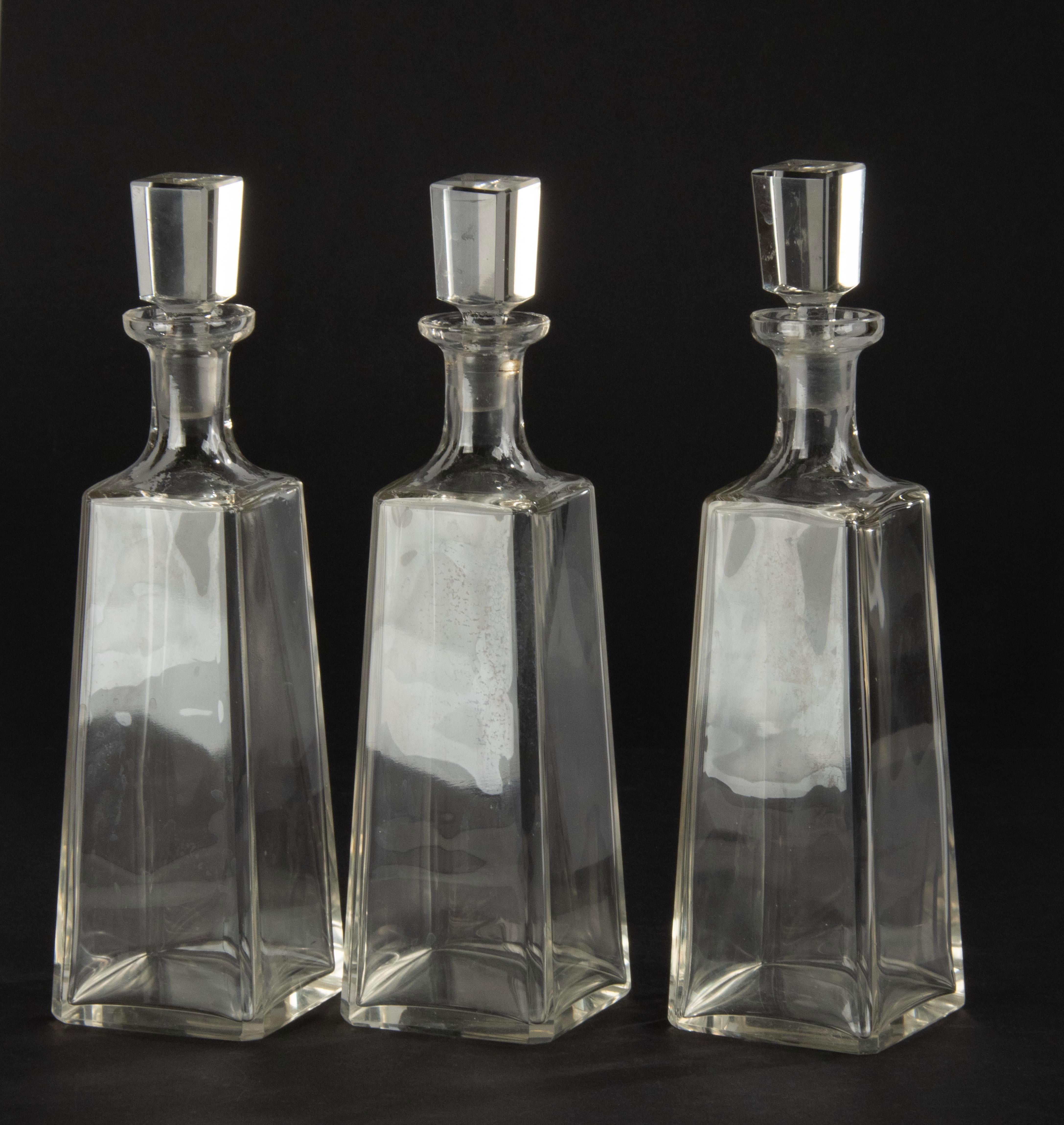 Napoleon III Late 19th Century Tantalus Liquor / Brandy Stand with Crystal Decanters