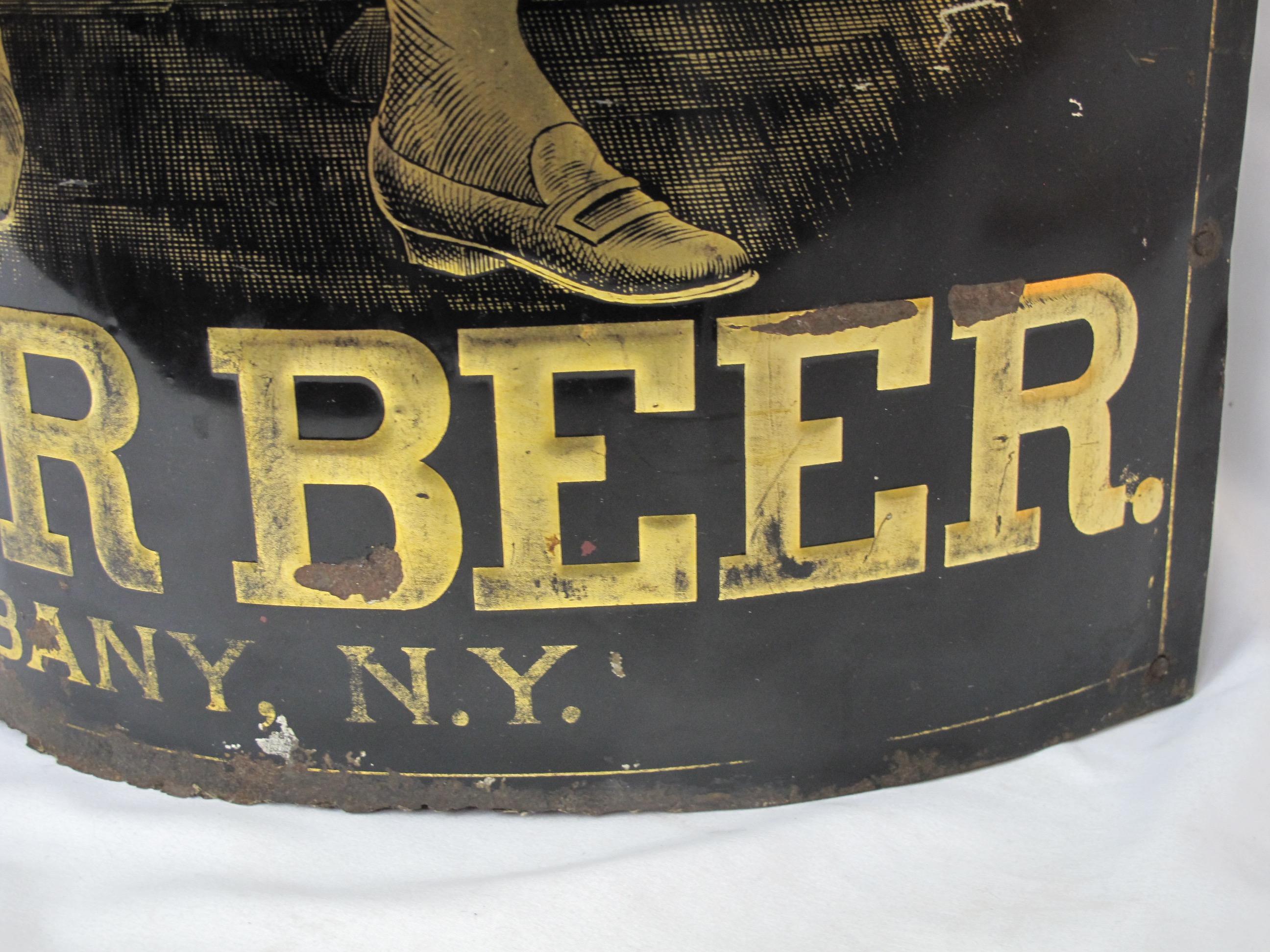 Late 19th Century Tavern Corner Sign Beverwyck Brewing King Gambrinus Albany NY For Sale 6