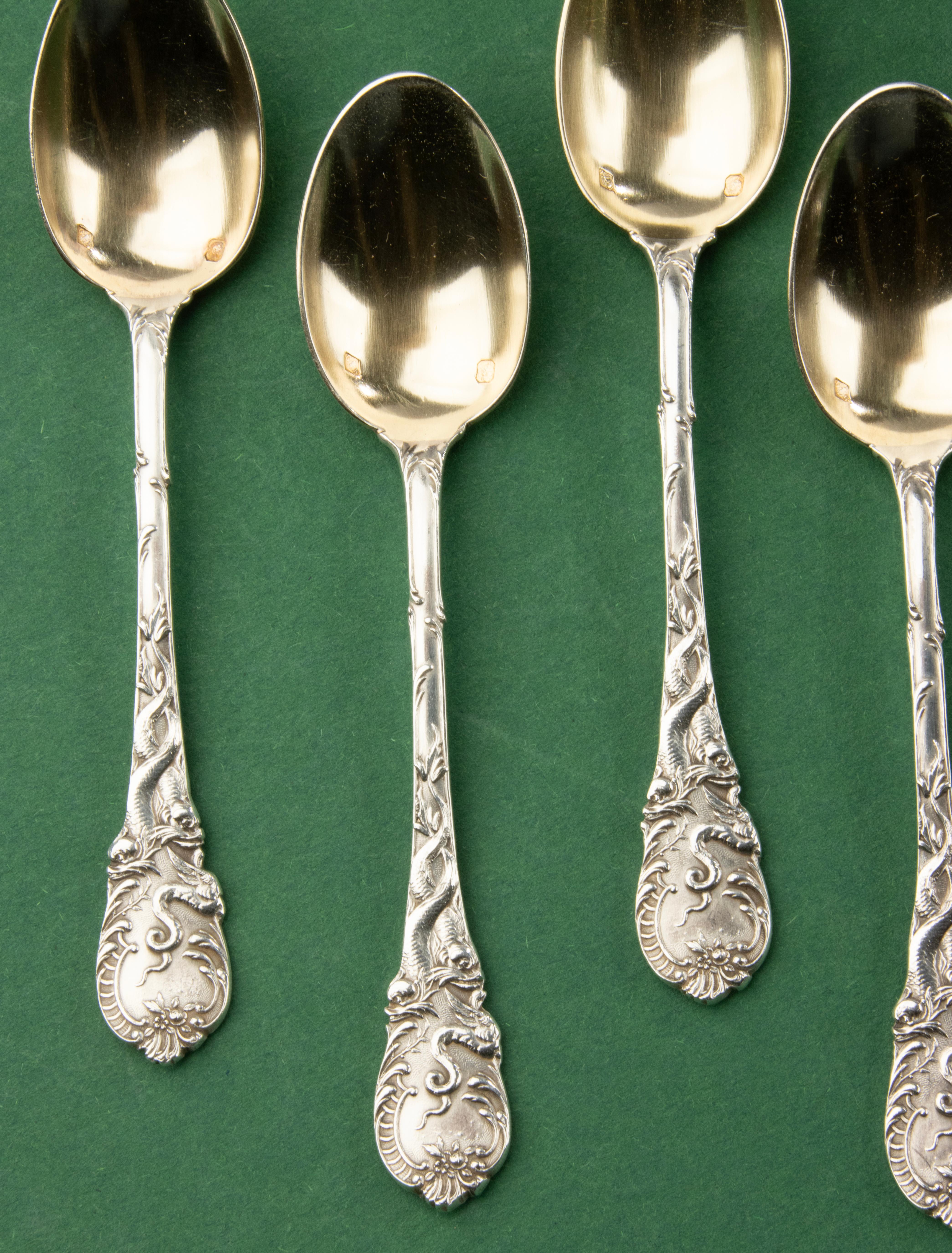 Late 19th Century Tea Spoon Set - Sterling Silver - Gaston Bardiés Paris For Sale 8
