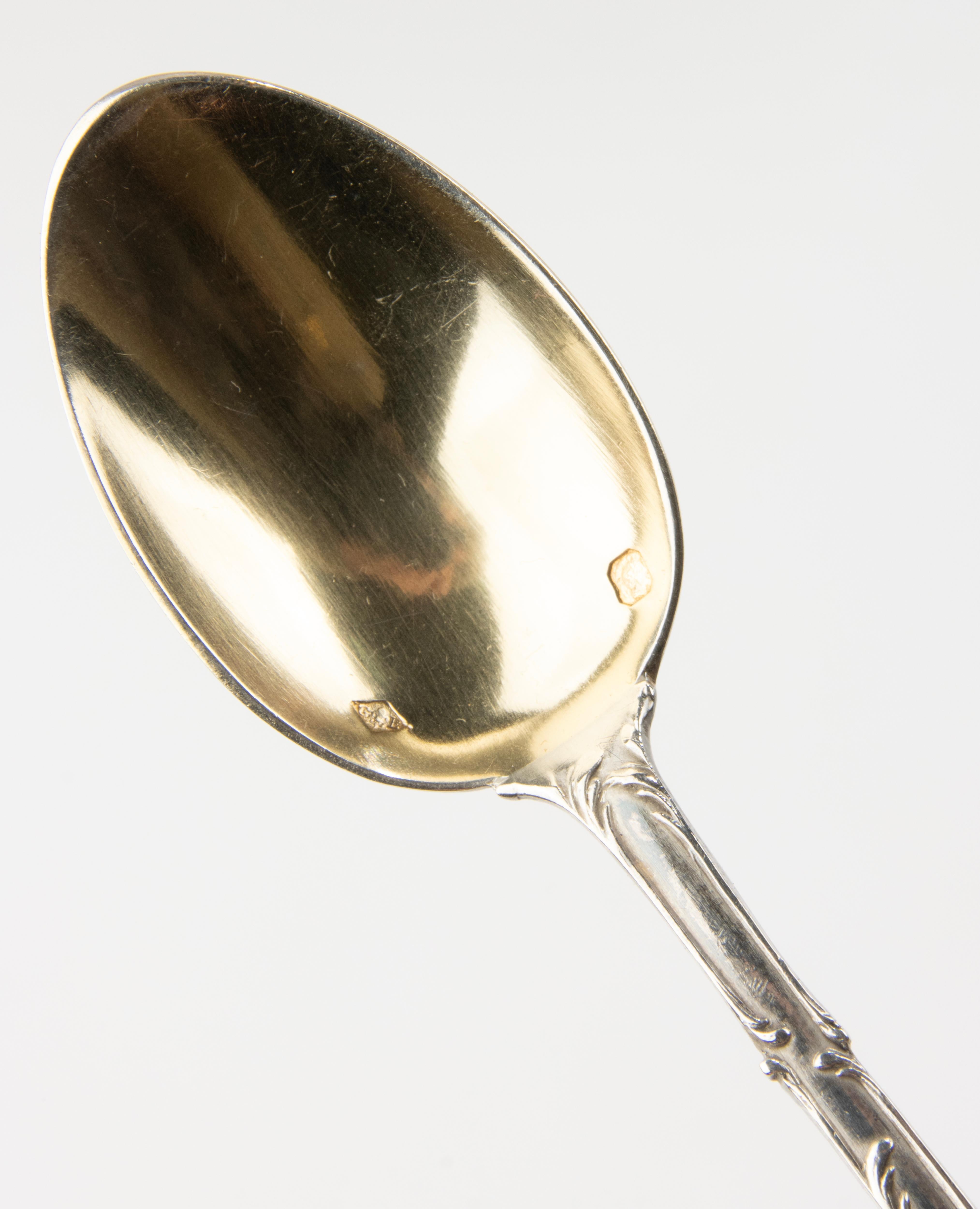 Late 19th Century Tea Spoon Set - Sterling Silver - Gaston Bardiés Paris For Sale 11