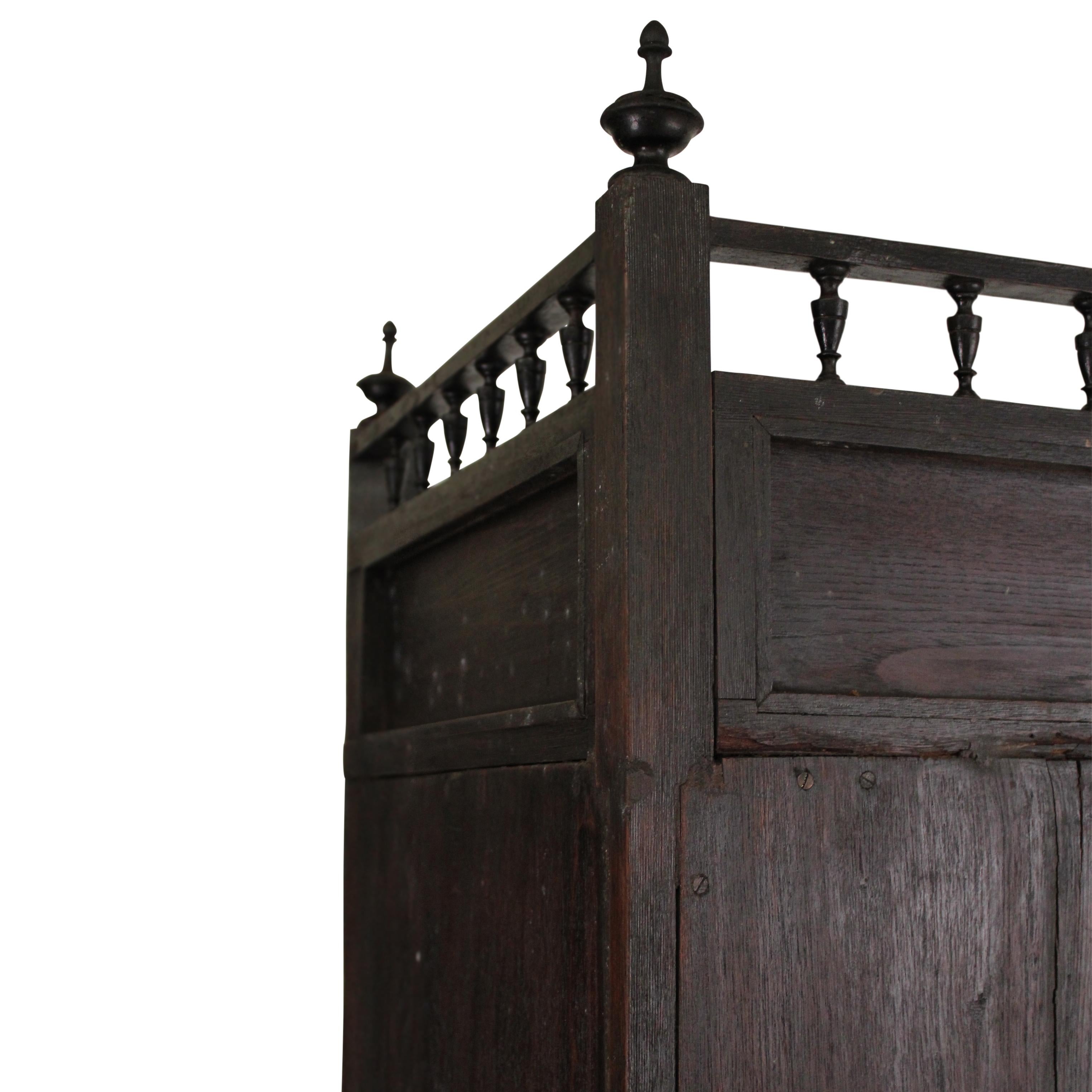 Late 19th Century Teak Corner Cabinet From an Indian Palace 10