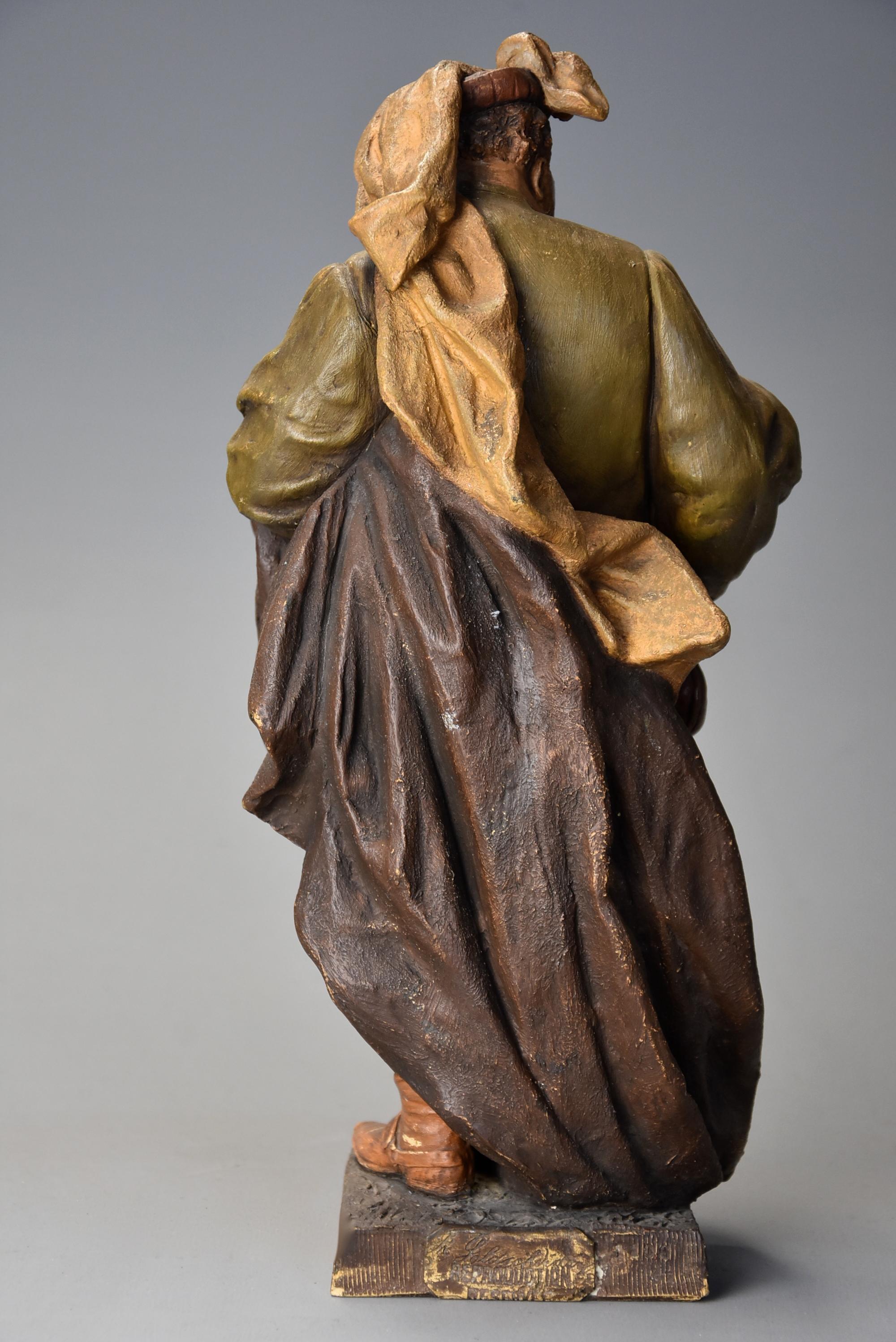 Late 19th Century Terracotta Figure of ‘Falstaff’ by Friedrich Goldscheider For Sale 4