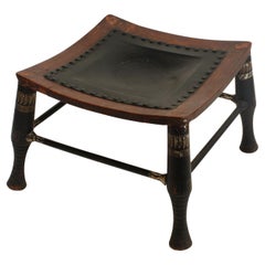 Late 19th Century "Thebes" Footstool, Egyptian Revival, English