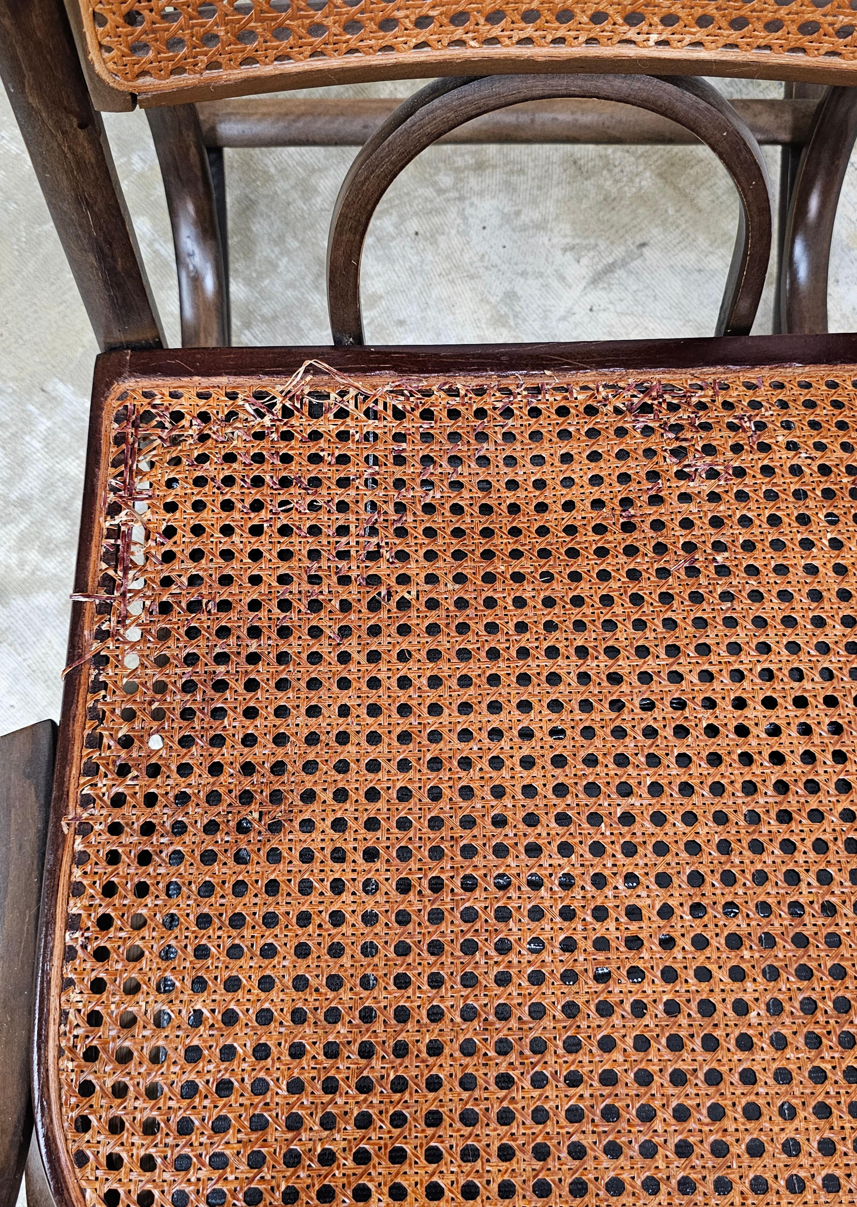Late 19th Century Thonet #21 Bentwood and Cane Seat Arm Rocking Chair For Sale 9