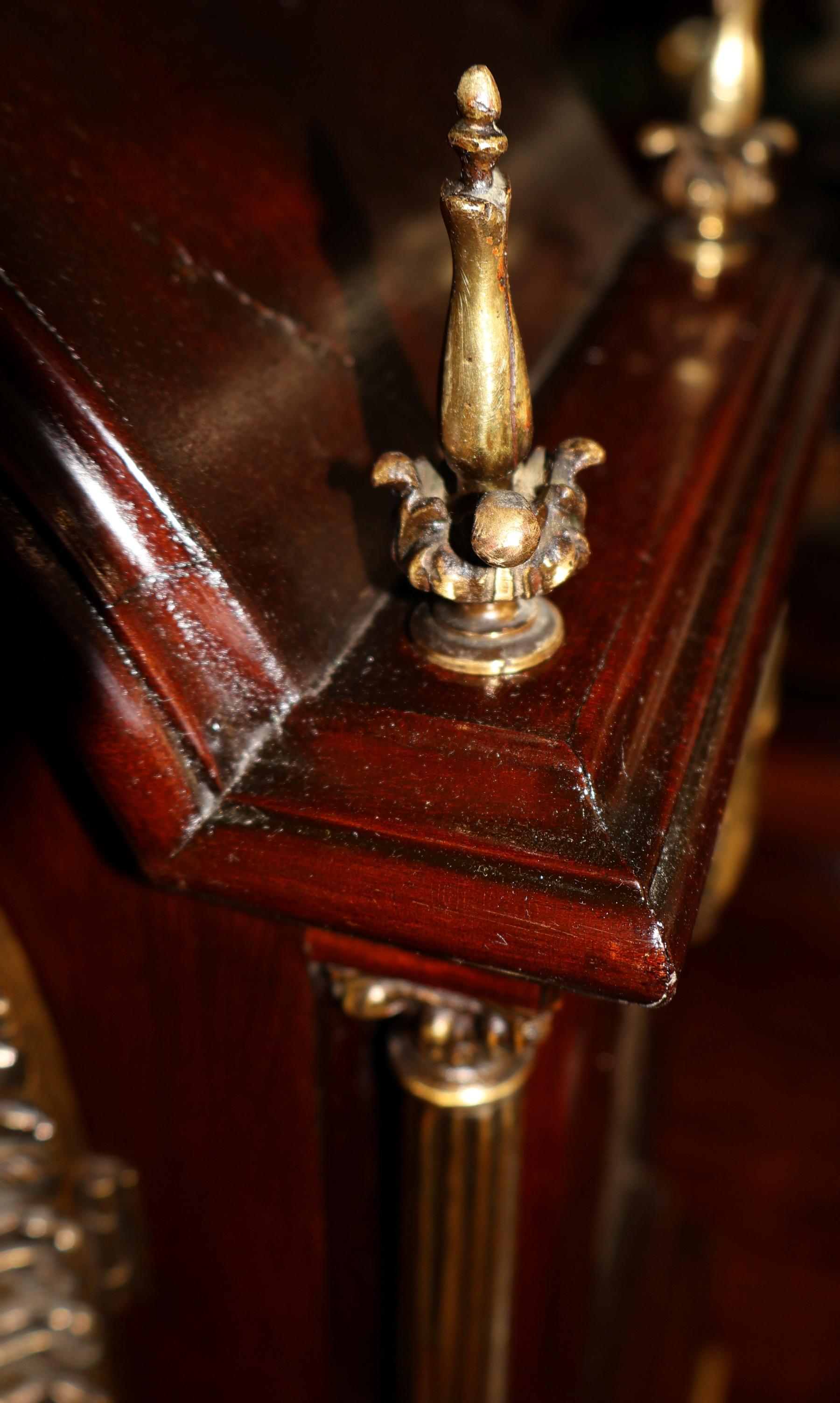 Late 19th Century Tiffany & Co Maker's Mahogany & Brass Mantel Bracket Clock For Sale 8